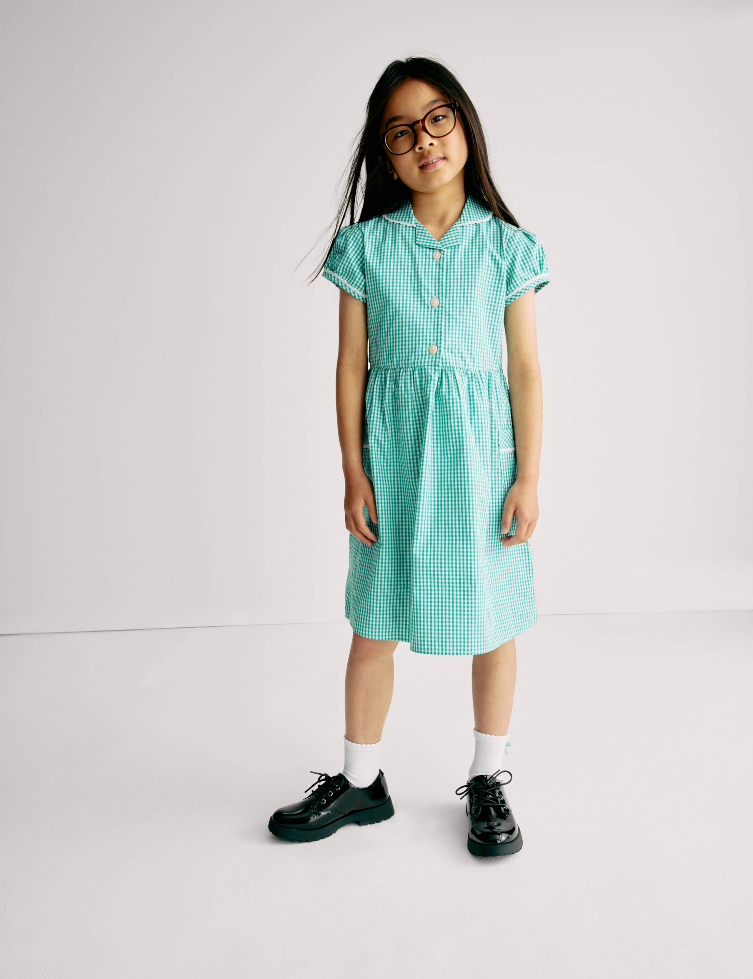 Pure Cotton Gingham School Dress (2-14 Yrs) 6 of 8