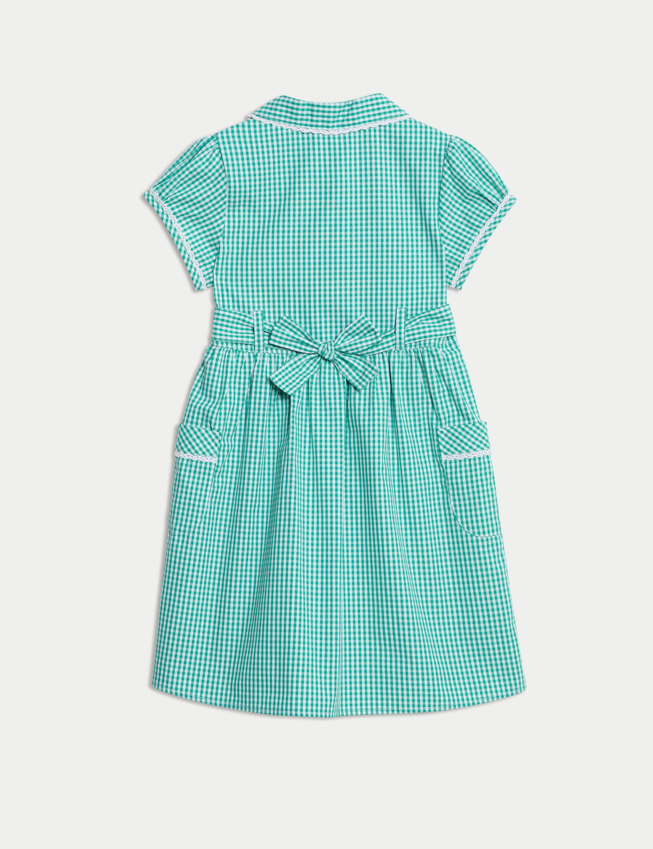 Pure Cotton Gingham School Dress (2-14 Yrs) 8 of 8