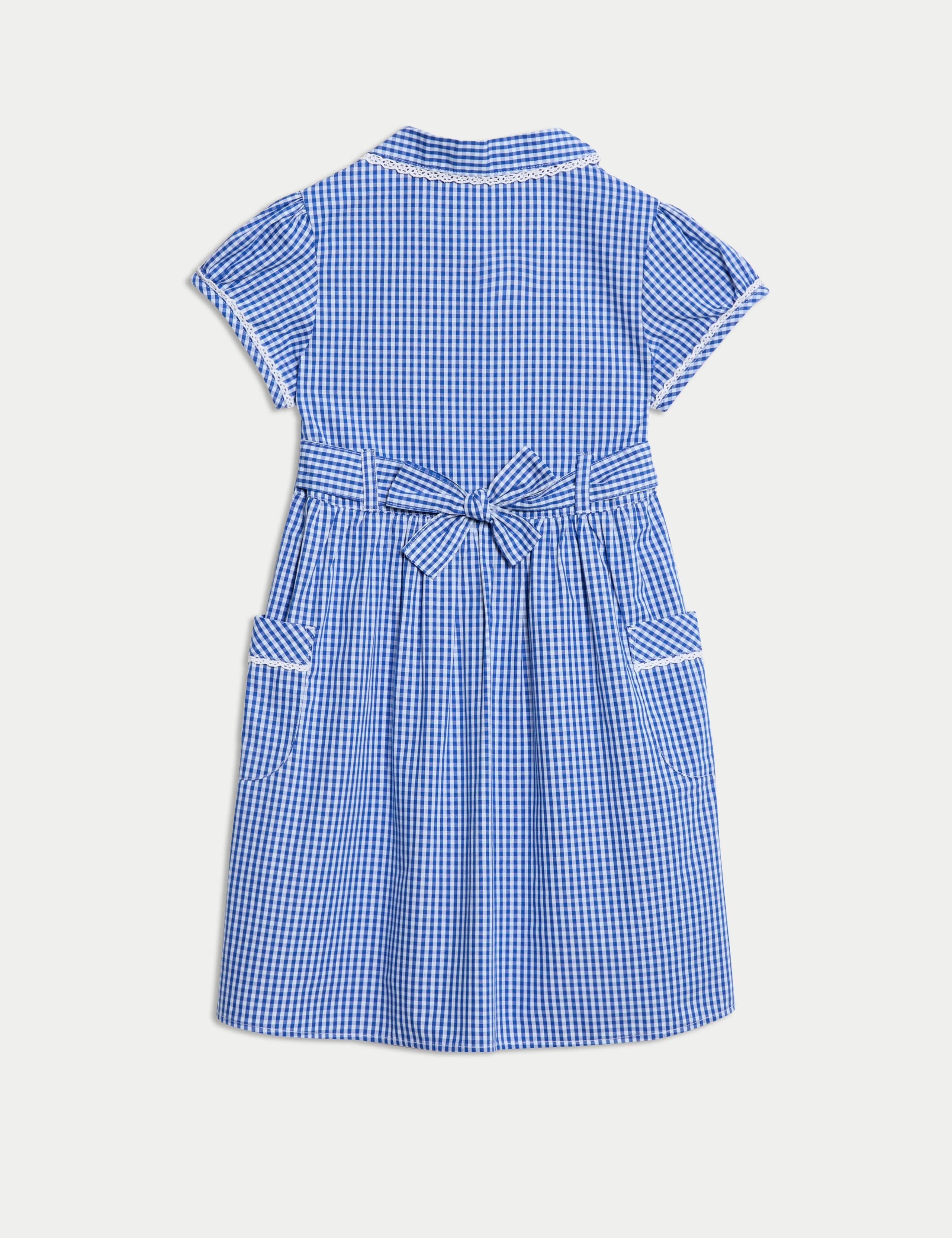 Pure Cotton Gingham School Dress (2-14 Yrs) 9 of 9