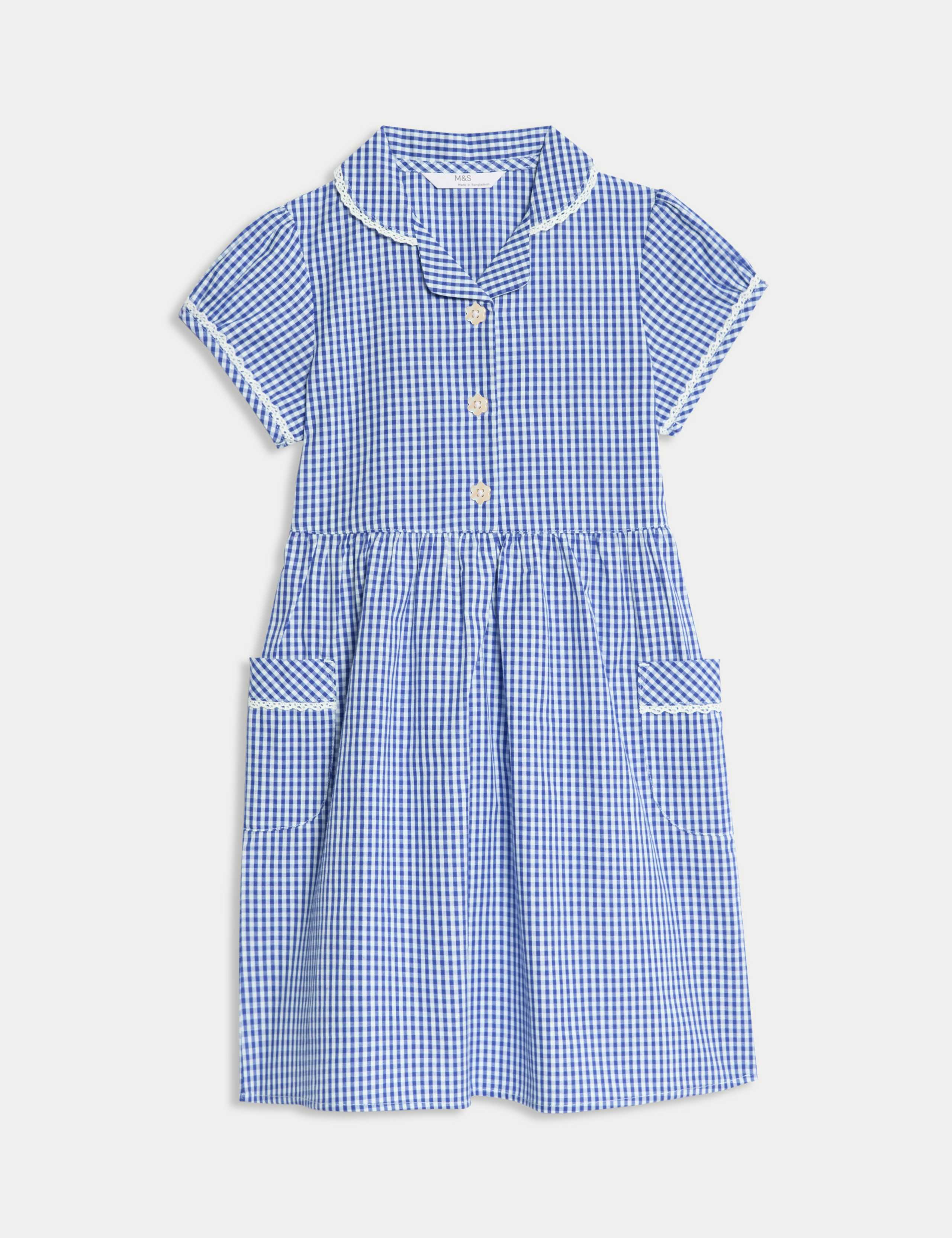 Pure Cotton Gingham School Dress (2-14 Yrs) 2 of 9