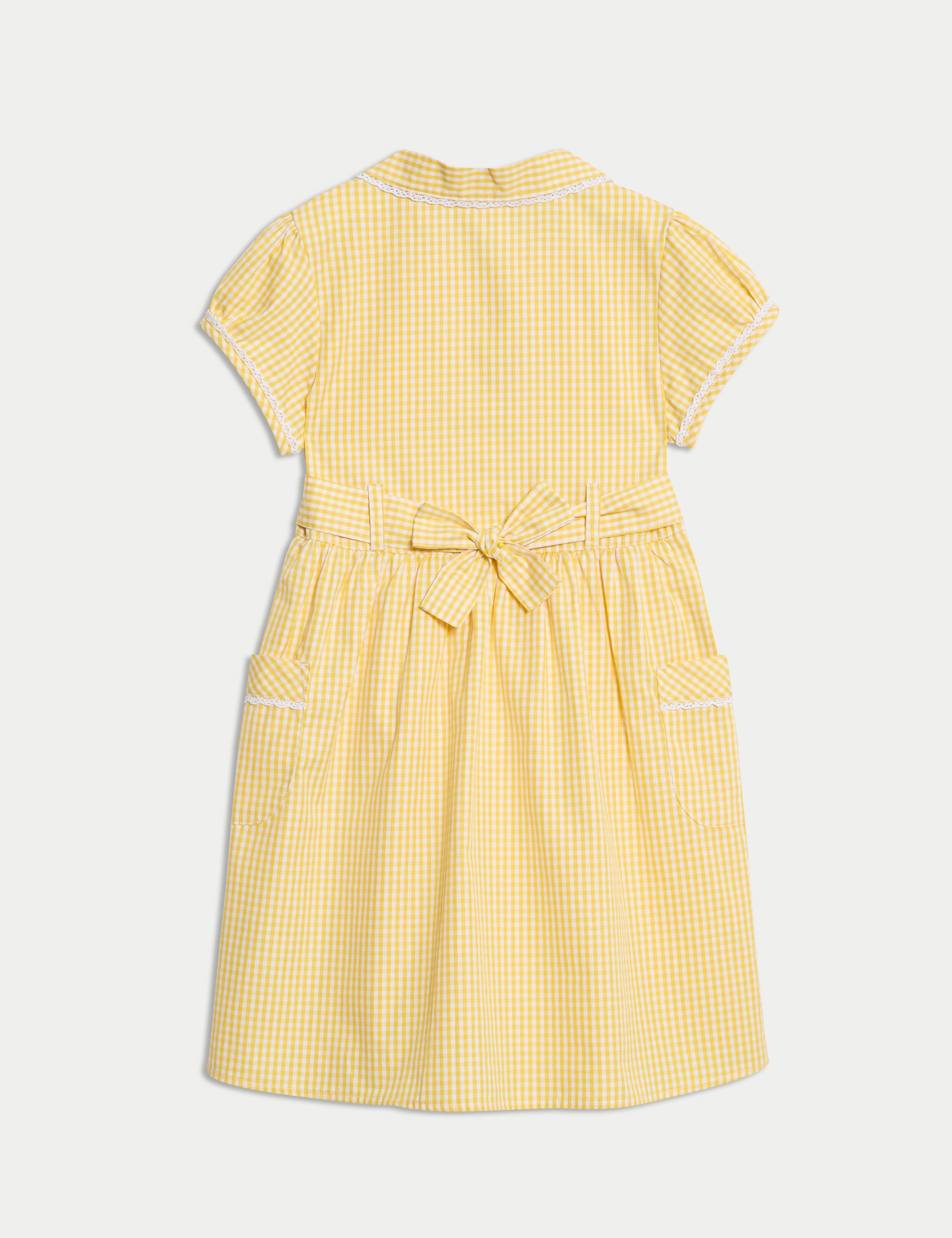 Pure Cotton Gingham School Dress (2-14 Yrs) 7 of 7