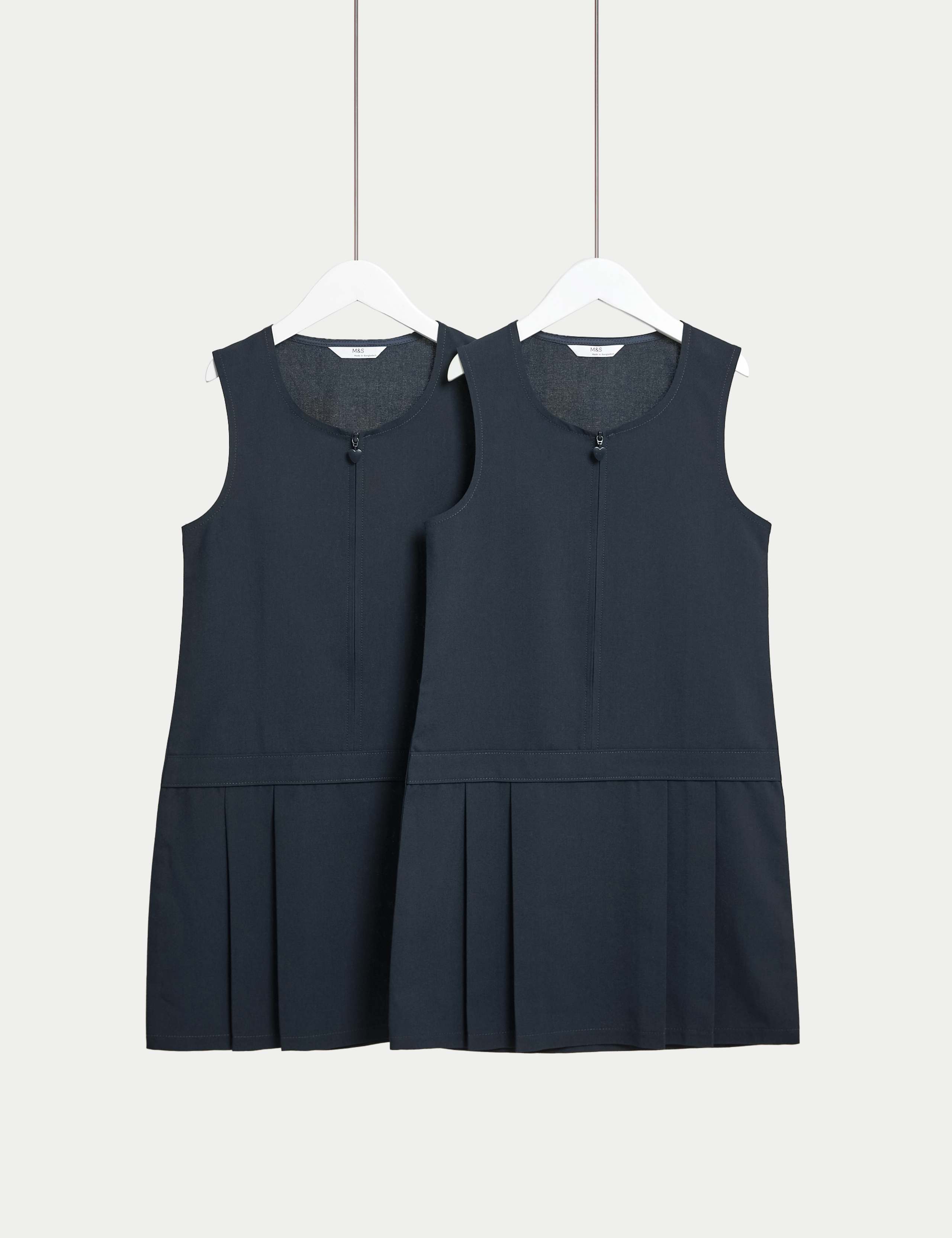 2pk Girls’ Pleated School Pinafores (2-12 Yrs) 2 of 4