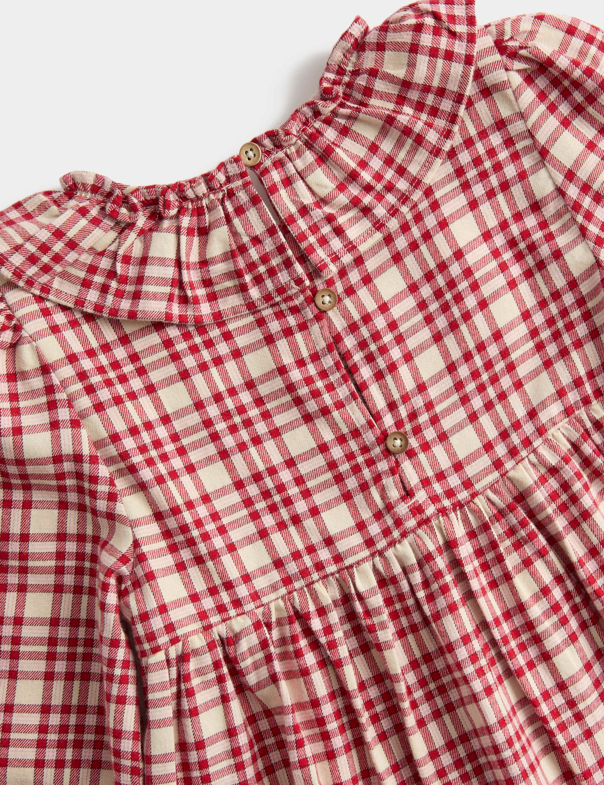 Pure Cotton Checked Dress (1-8 Yrs) 2 of 2