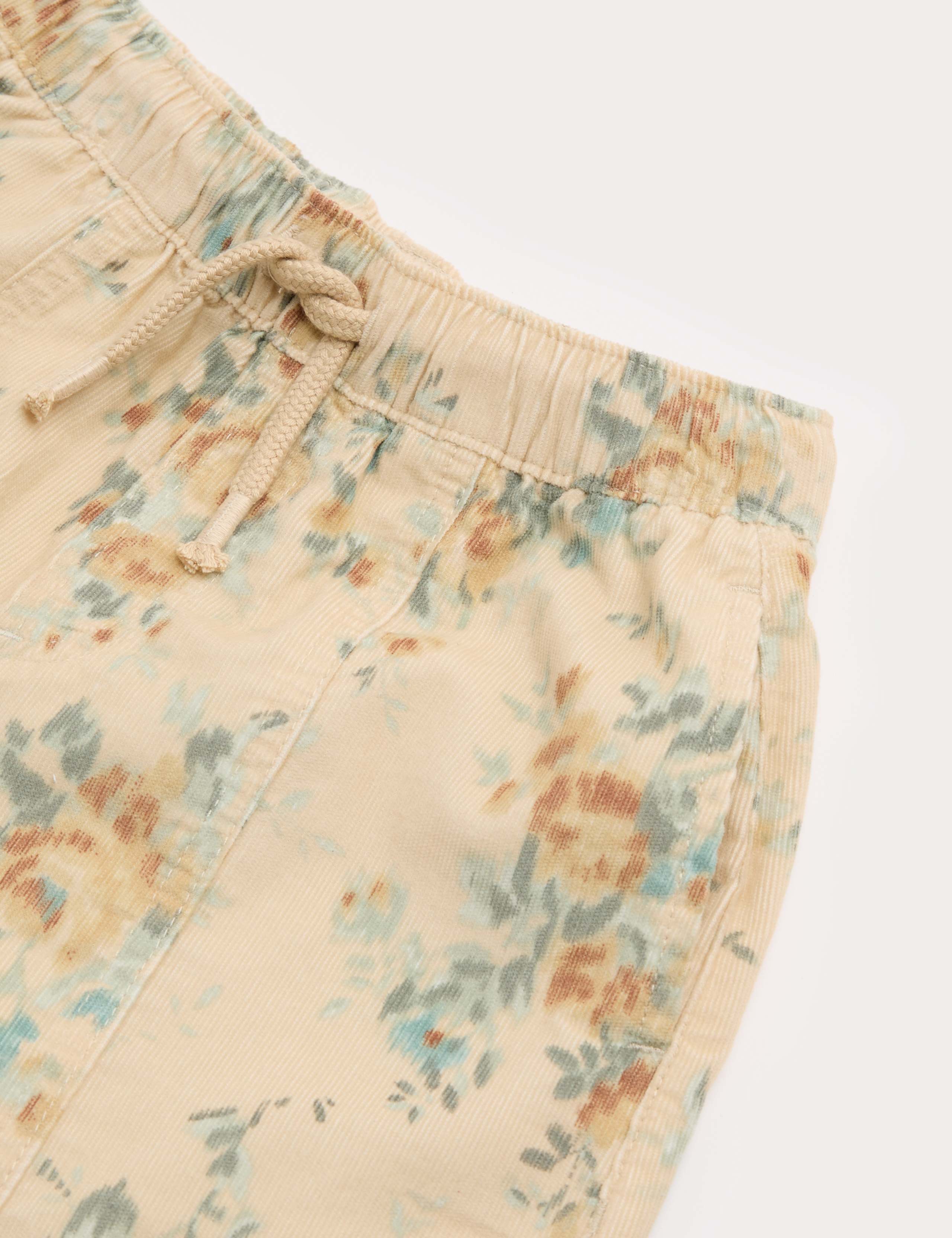 Relaxed Pure Cotton Floral Trousers (12 Months - 8 Years) 2 of 2