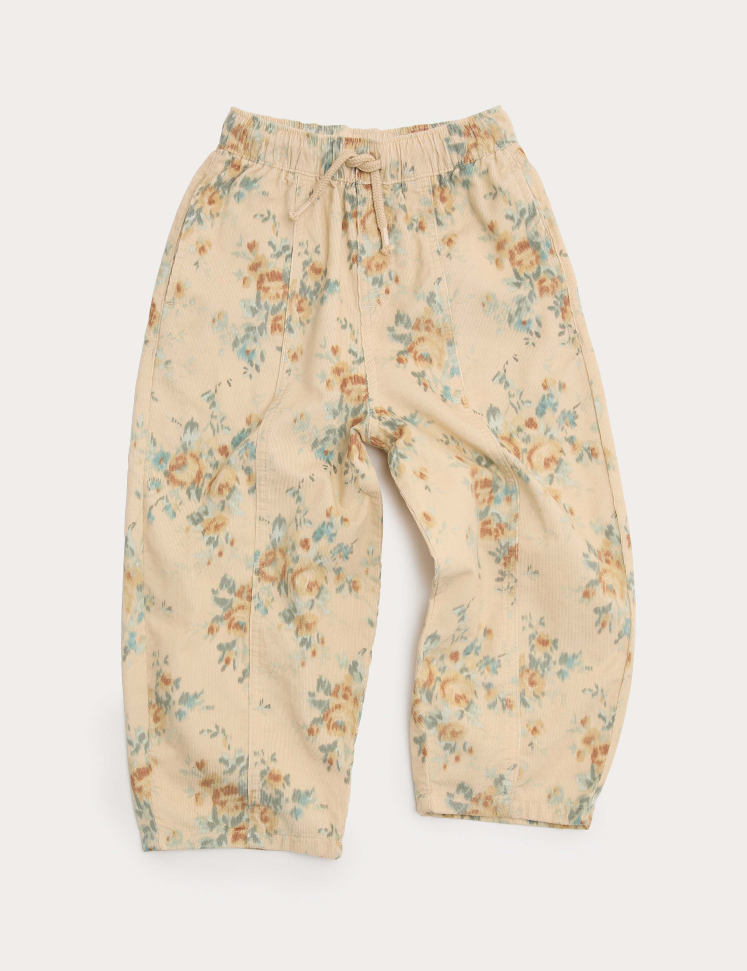 Relaxed Pure Cotton Floral Trousers (12 Months - 8 Years) 1 of 2