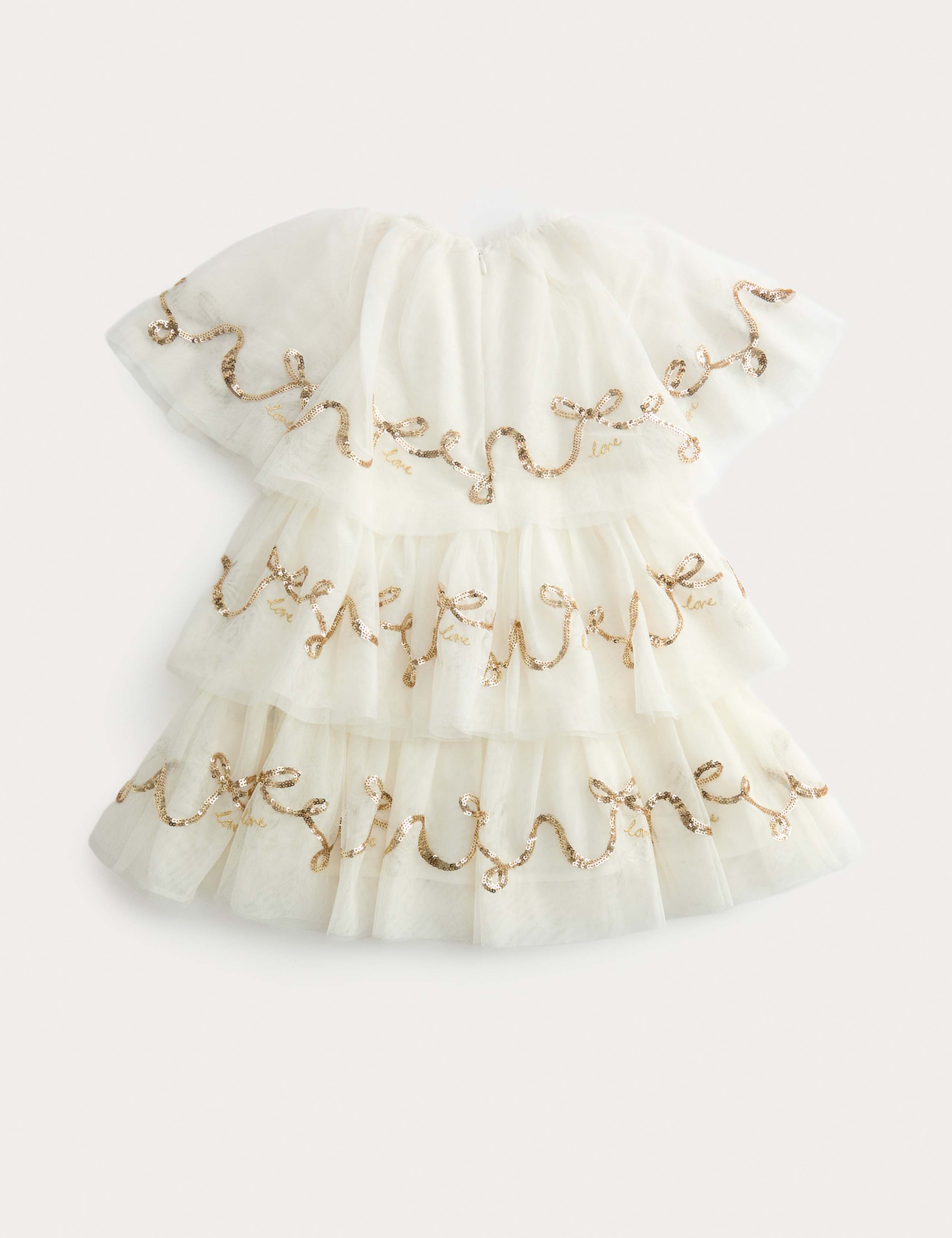 Sequin Bow Tiered Dress (4-10 Yrs) 2 of 3