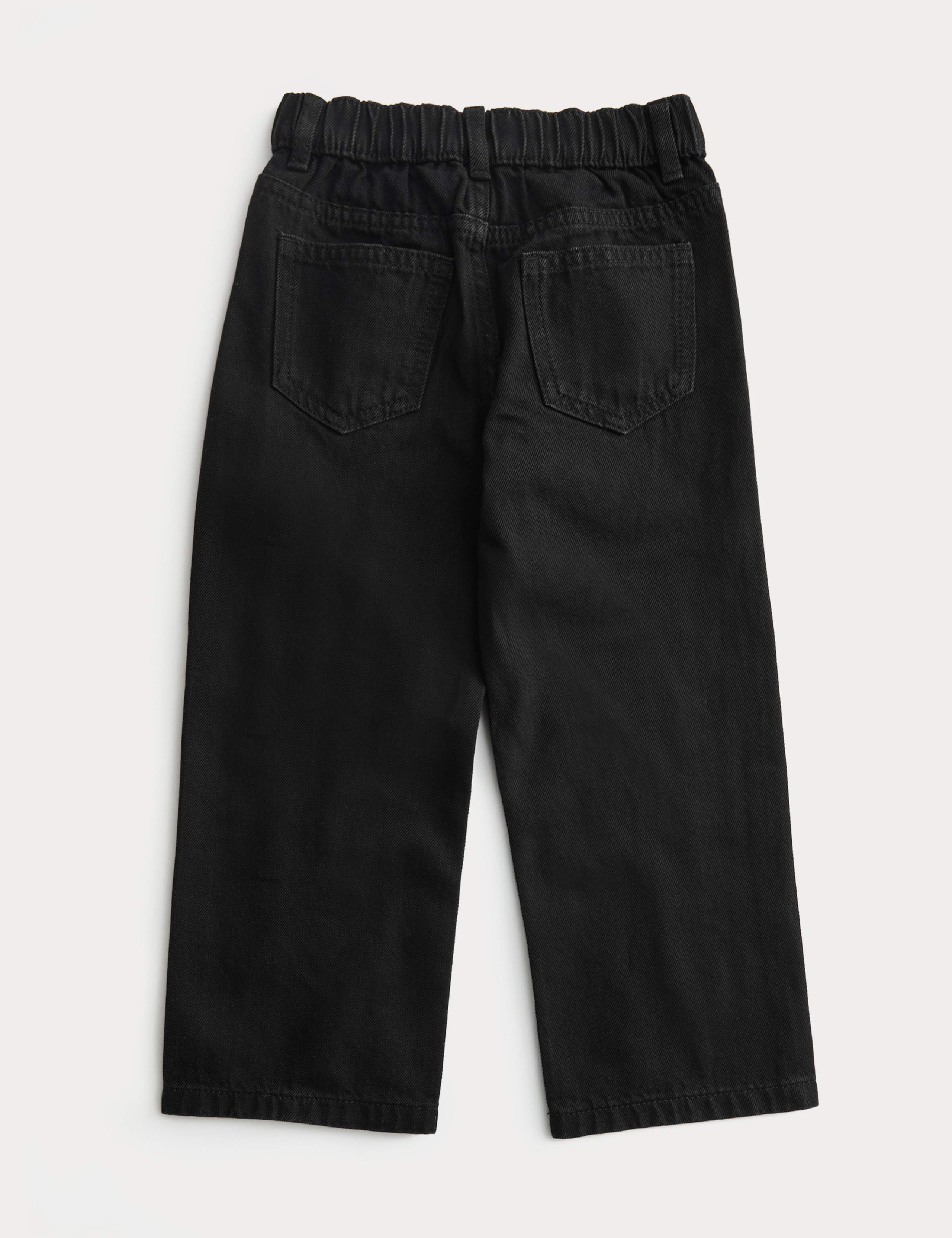 Pure Cotton Denim Diamanté Bow Jeans (2-8 Yrs) 2 of 3