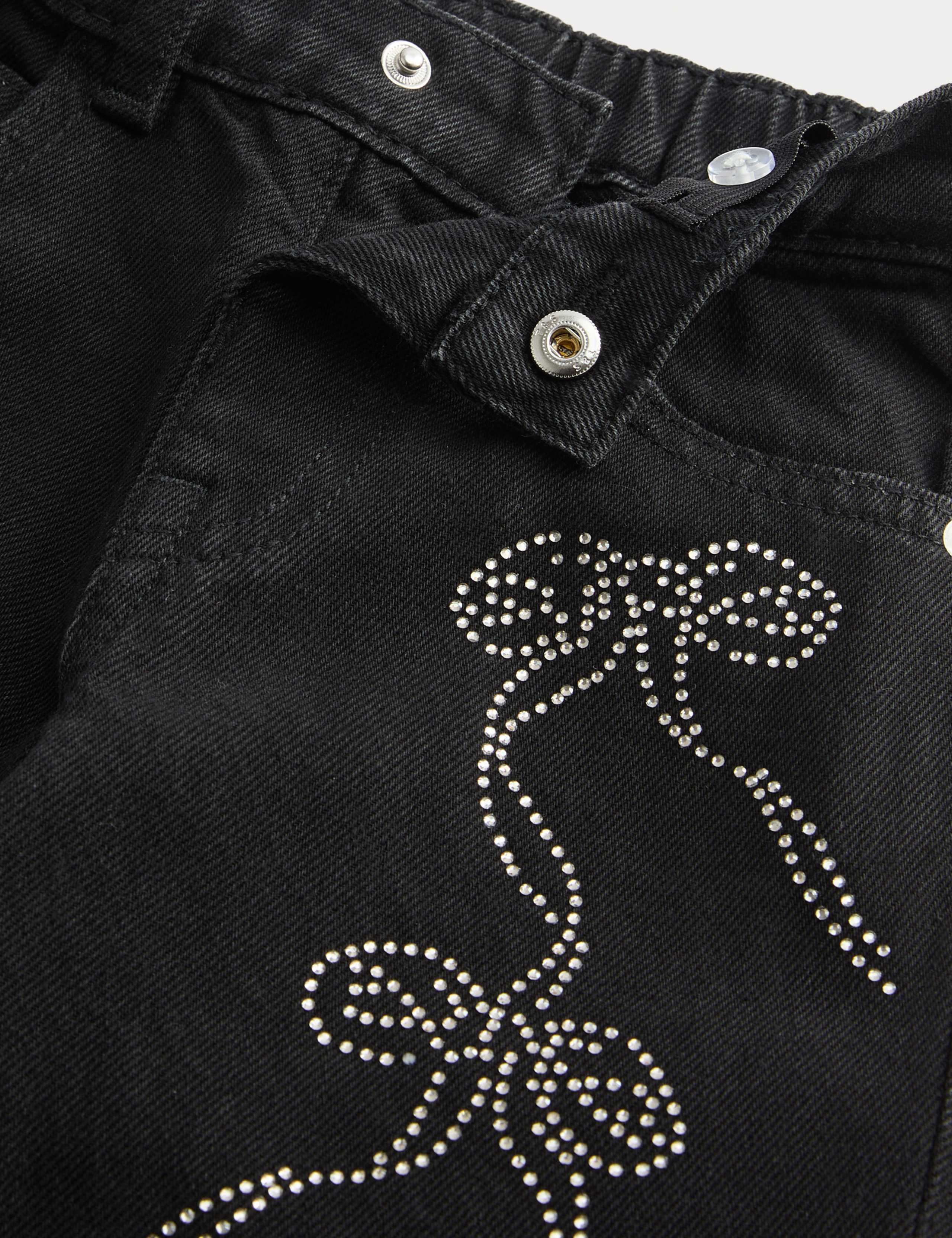 Denim Bow Diamante Jeans (2-8 Yrs) 3 of 3