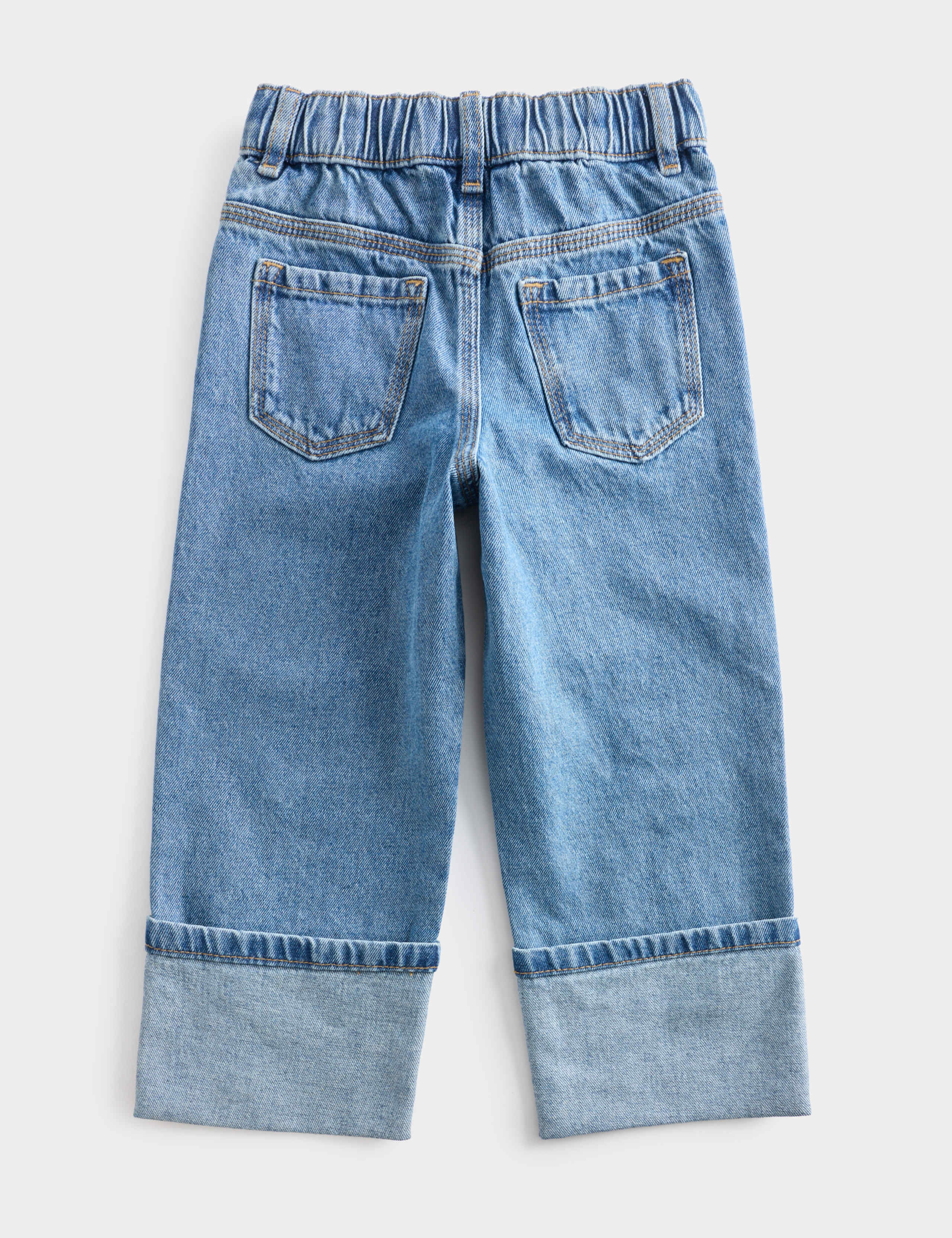 Pure Cotton Denim Turn Up Jeans (2-10 Yrs) 3 of 4