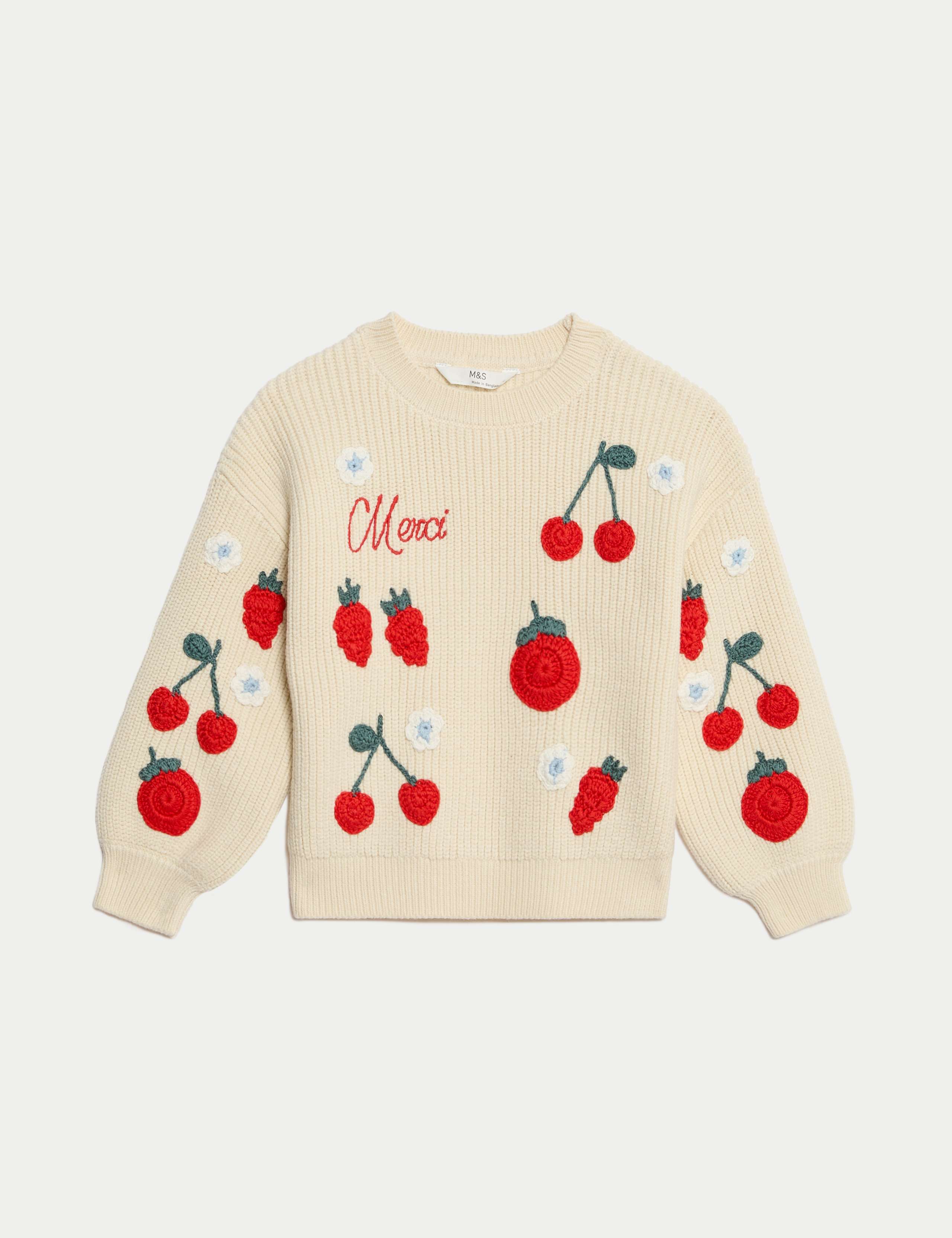 Cotton Blend Applique Fruit Jumper (12 Mths-10 Yrs) 2 of 4