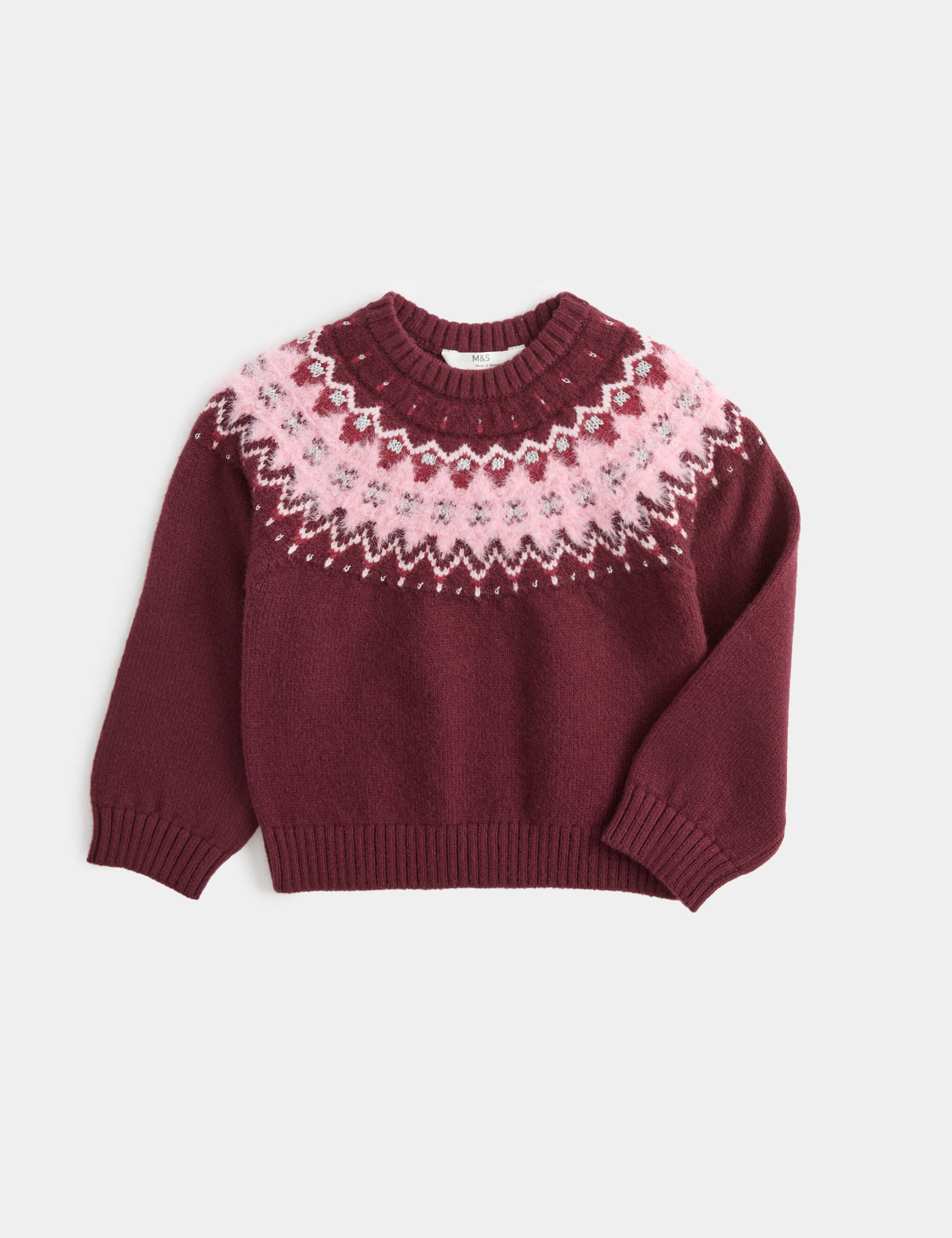 Fairisle Knitted Round Neck Jumper 1 of 2