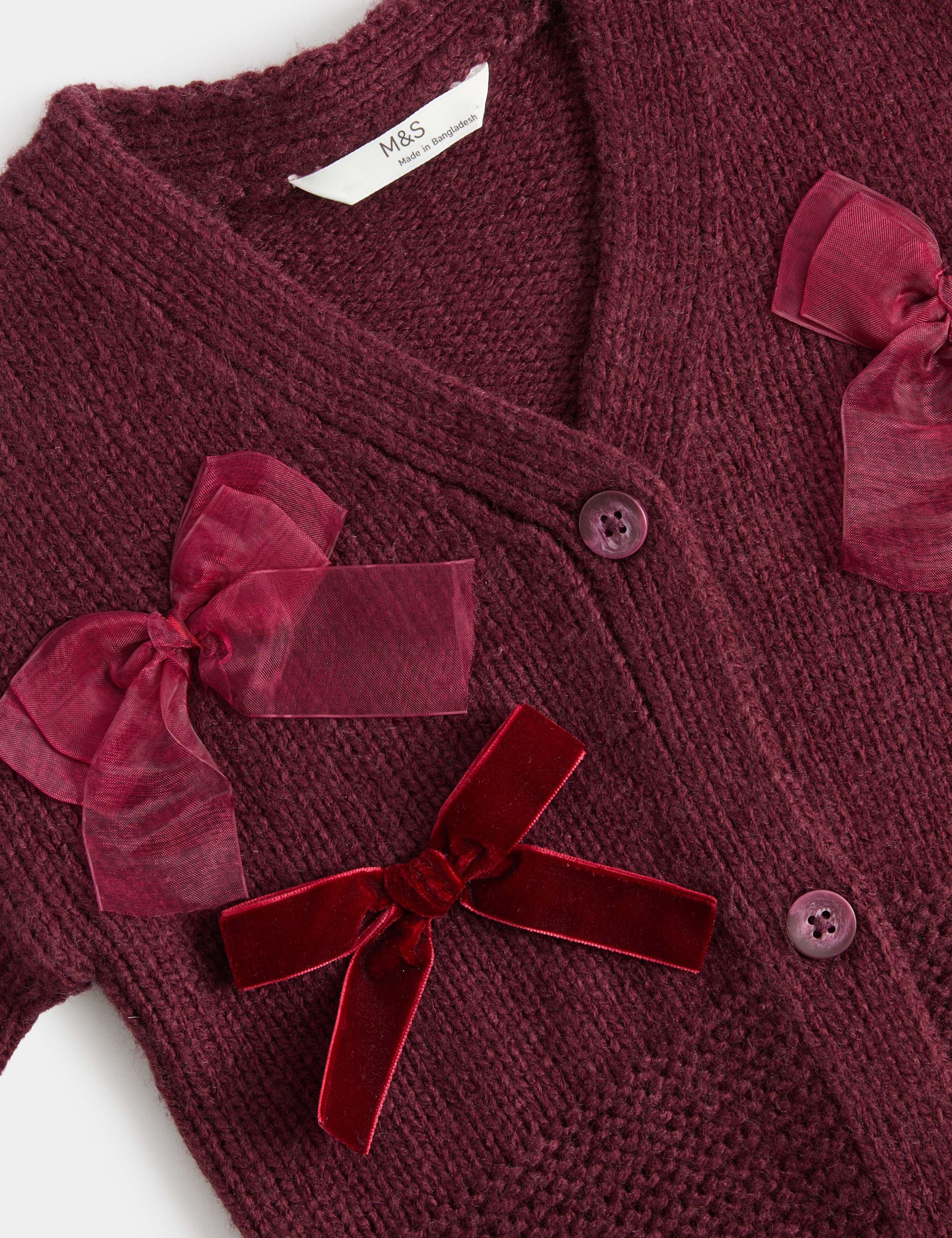 Applique Bow Cardigan 2 of 2