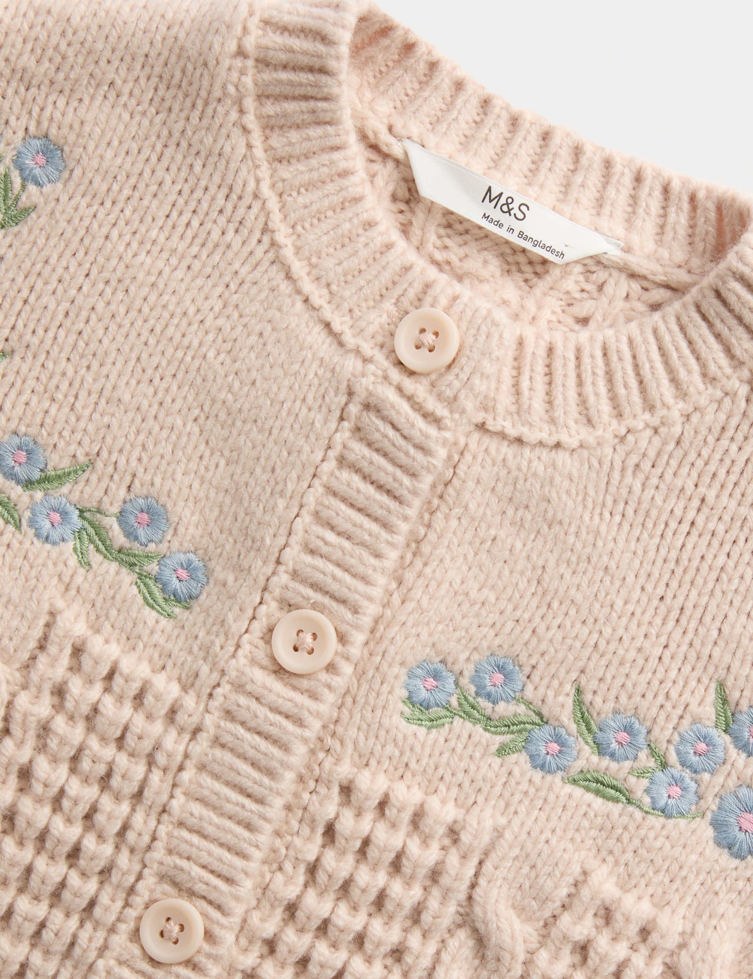 Flower Embroidered Cardigan (2-8 Yrs) 2 of 3