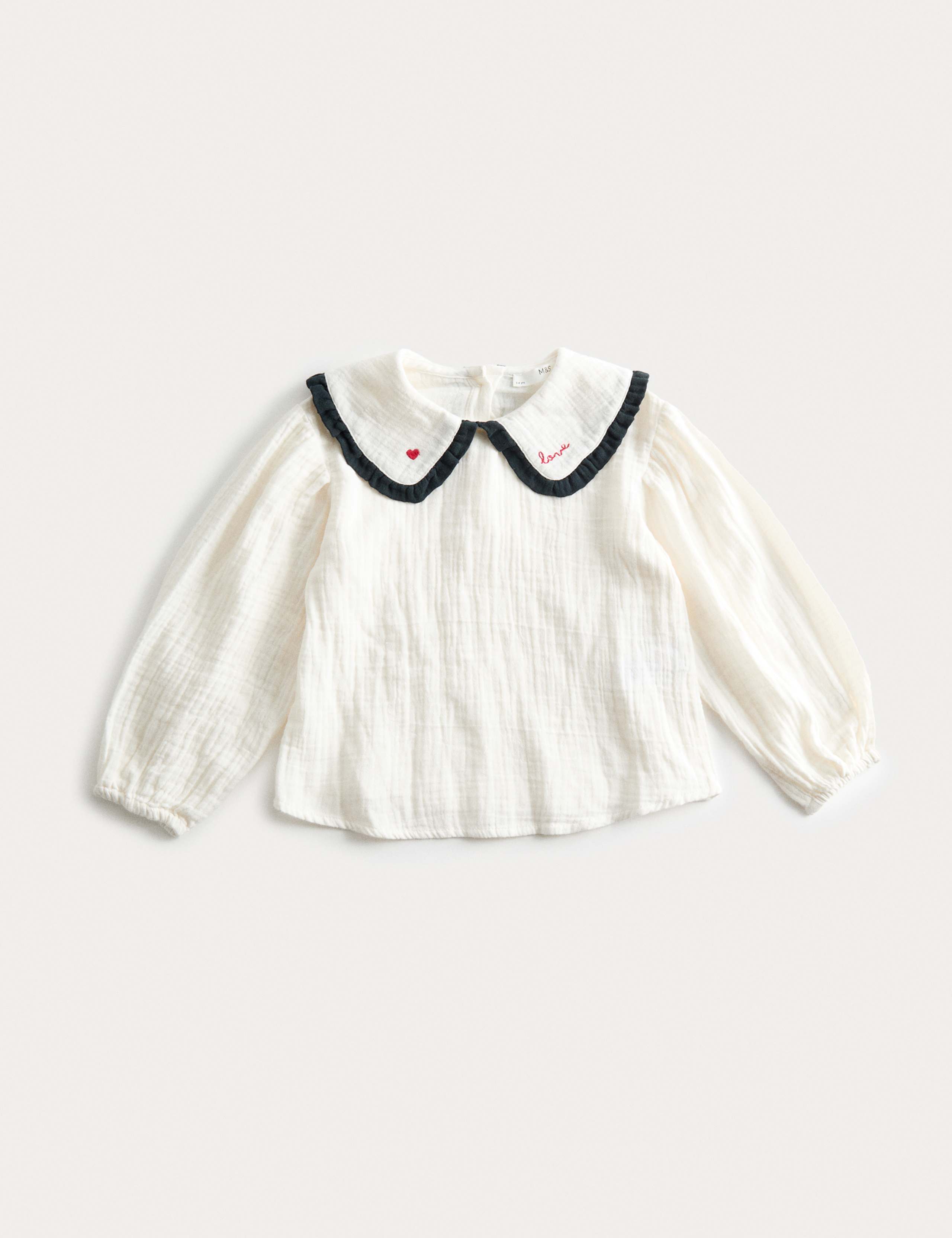 2pc Pure Cotton Collared Pinafore Dress Outfit (2-10 Yrs) 3 of 3