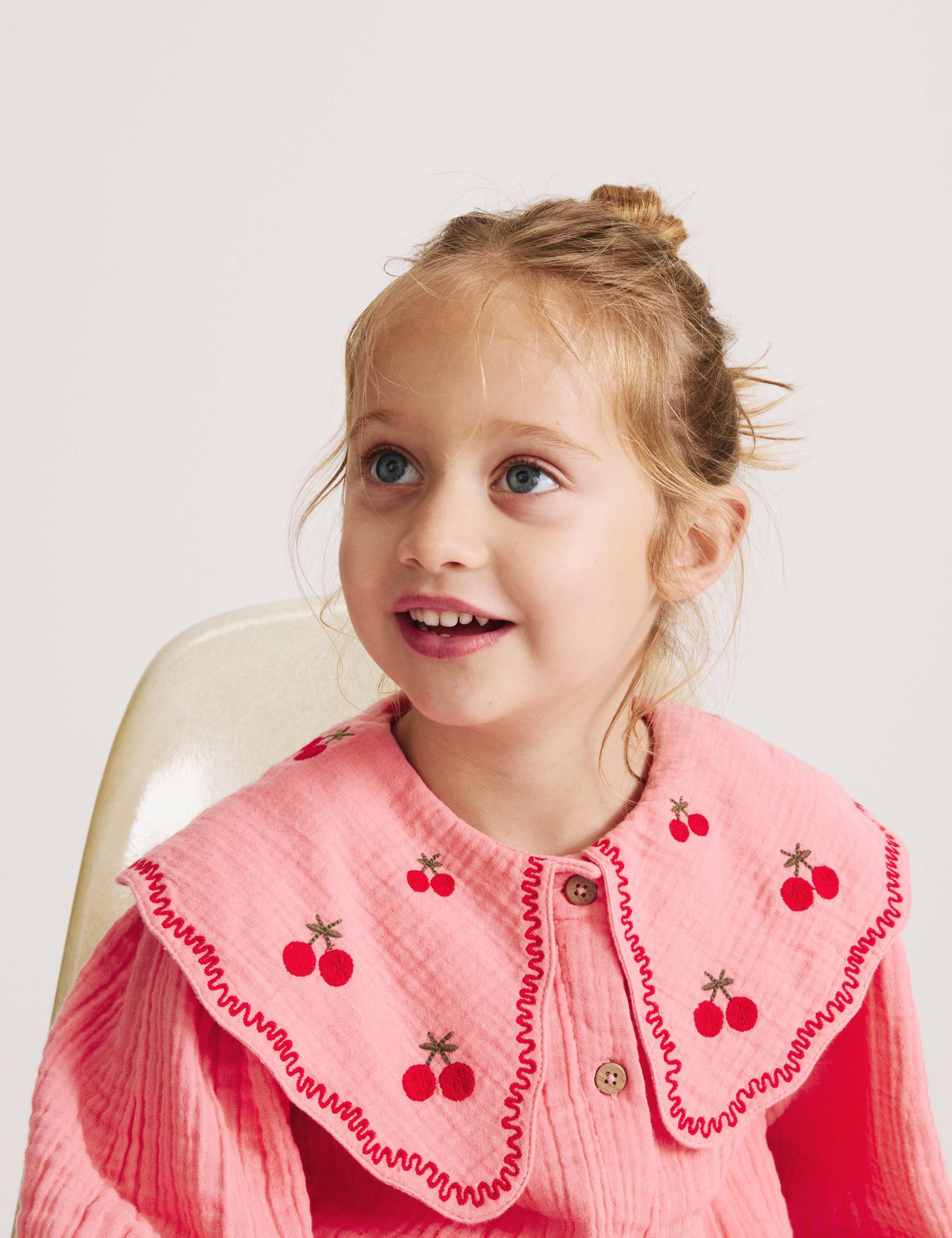 Pure Cotton Embroidered Collar Dress (1-8 Yrs) 3 of 7