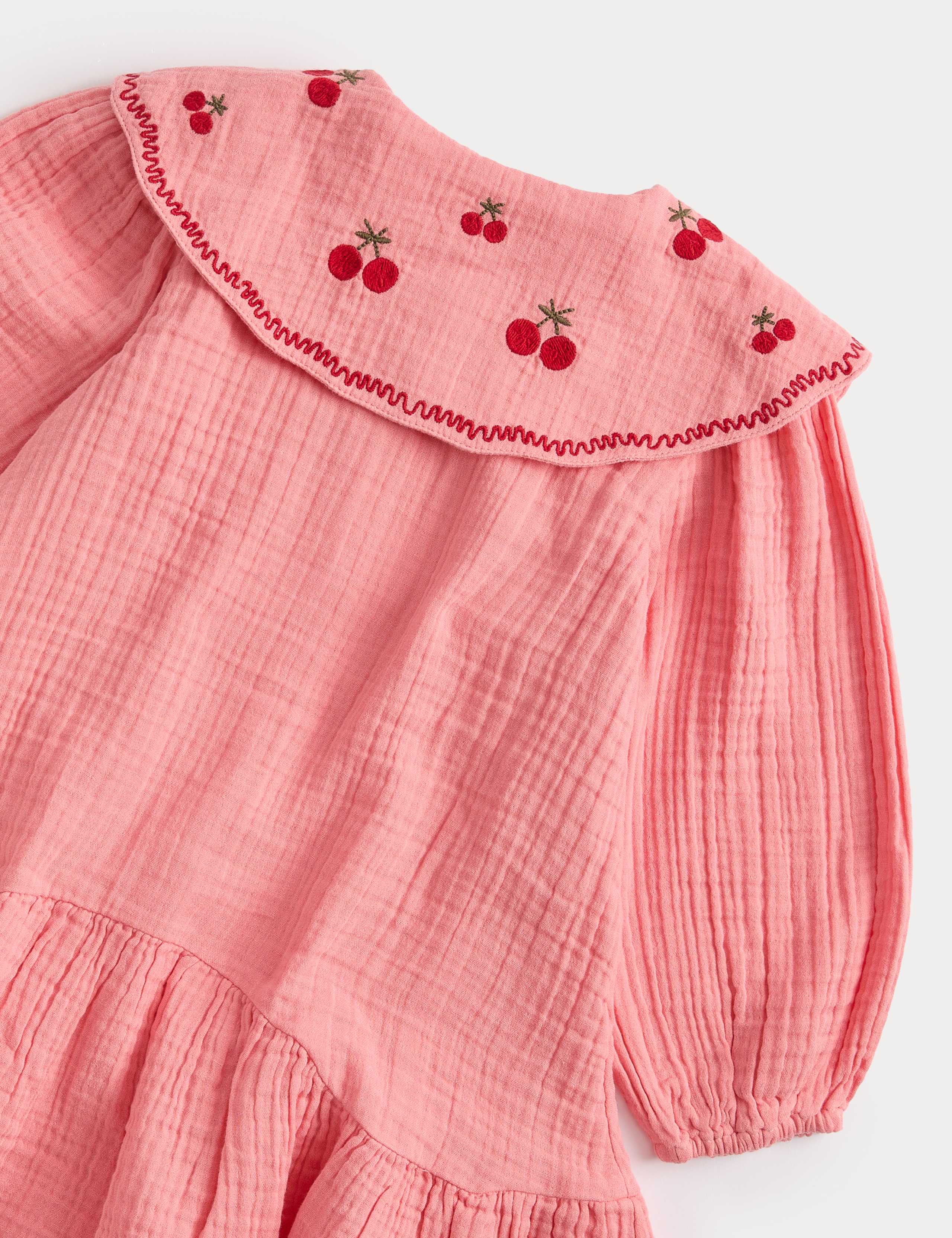 Pure Cotton Embroidered Collar Dress (1-8 Yrs) 2 of 2