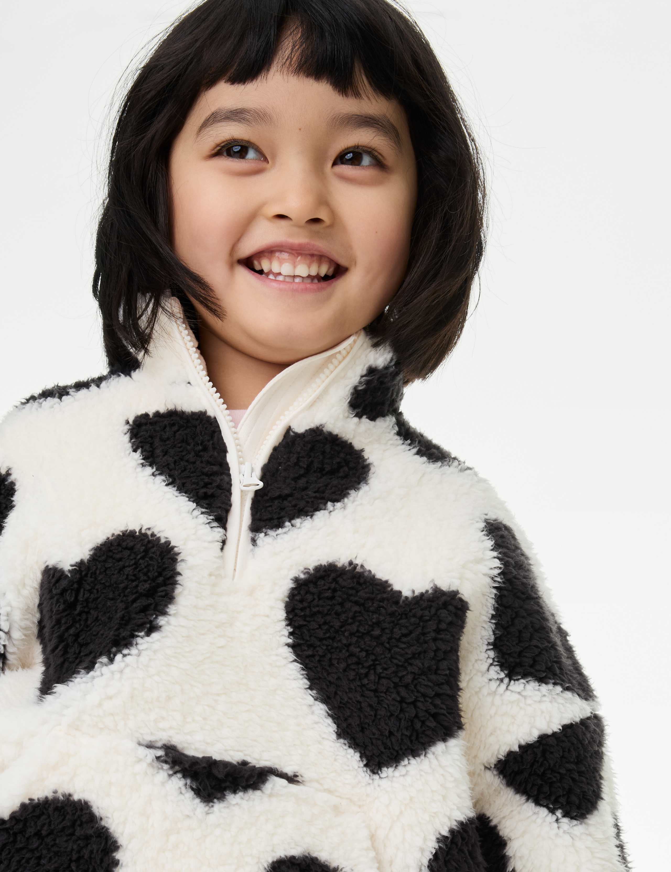 Heart Print Borg Jacket (12 Mths-8 Yrs) 4 of 6