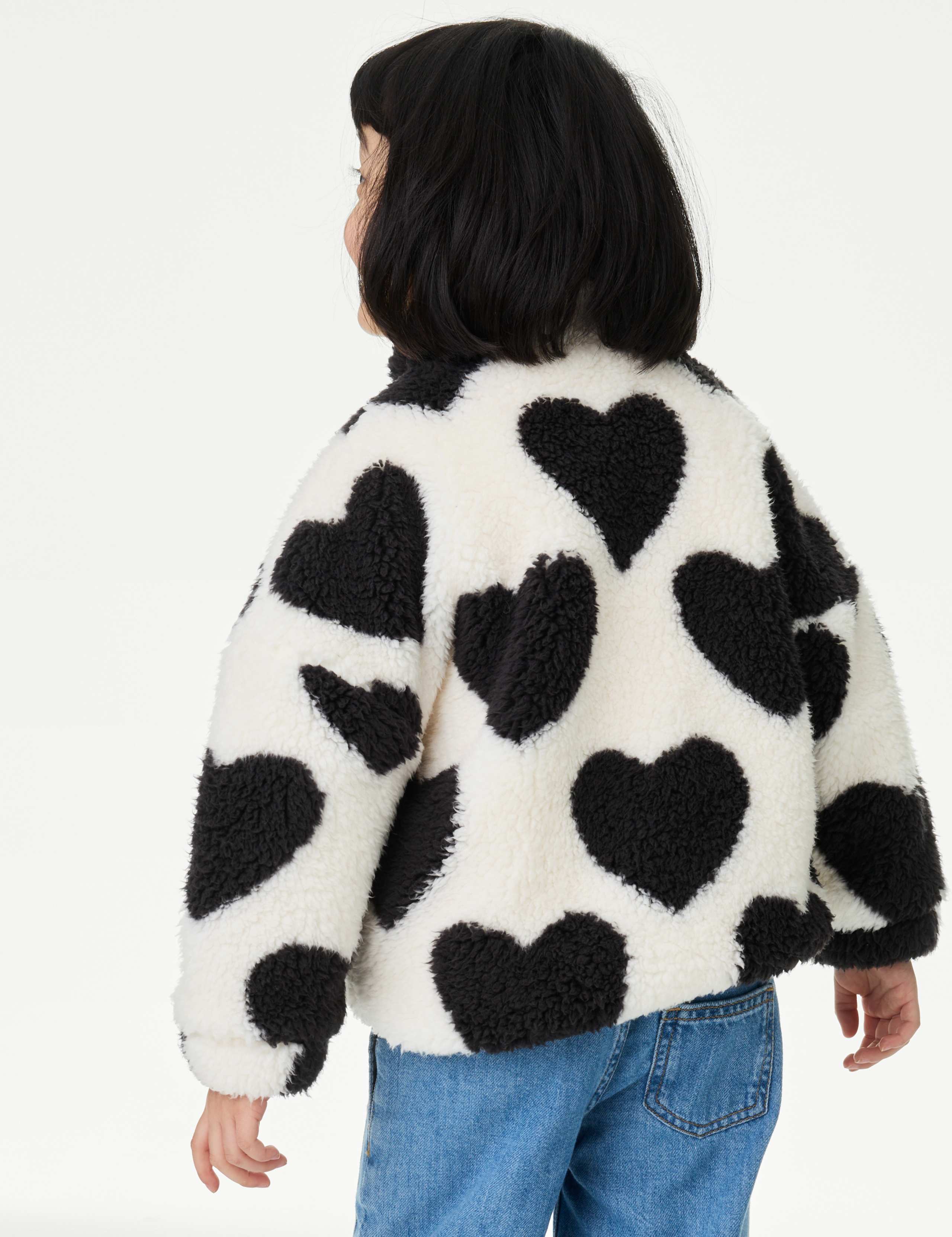 Heart Print Borg Jacket (12 Mths-8 Yrs) 5 of 6