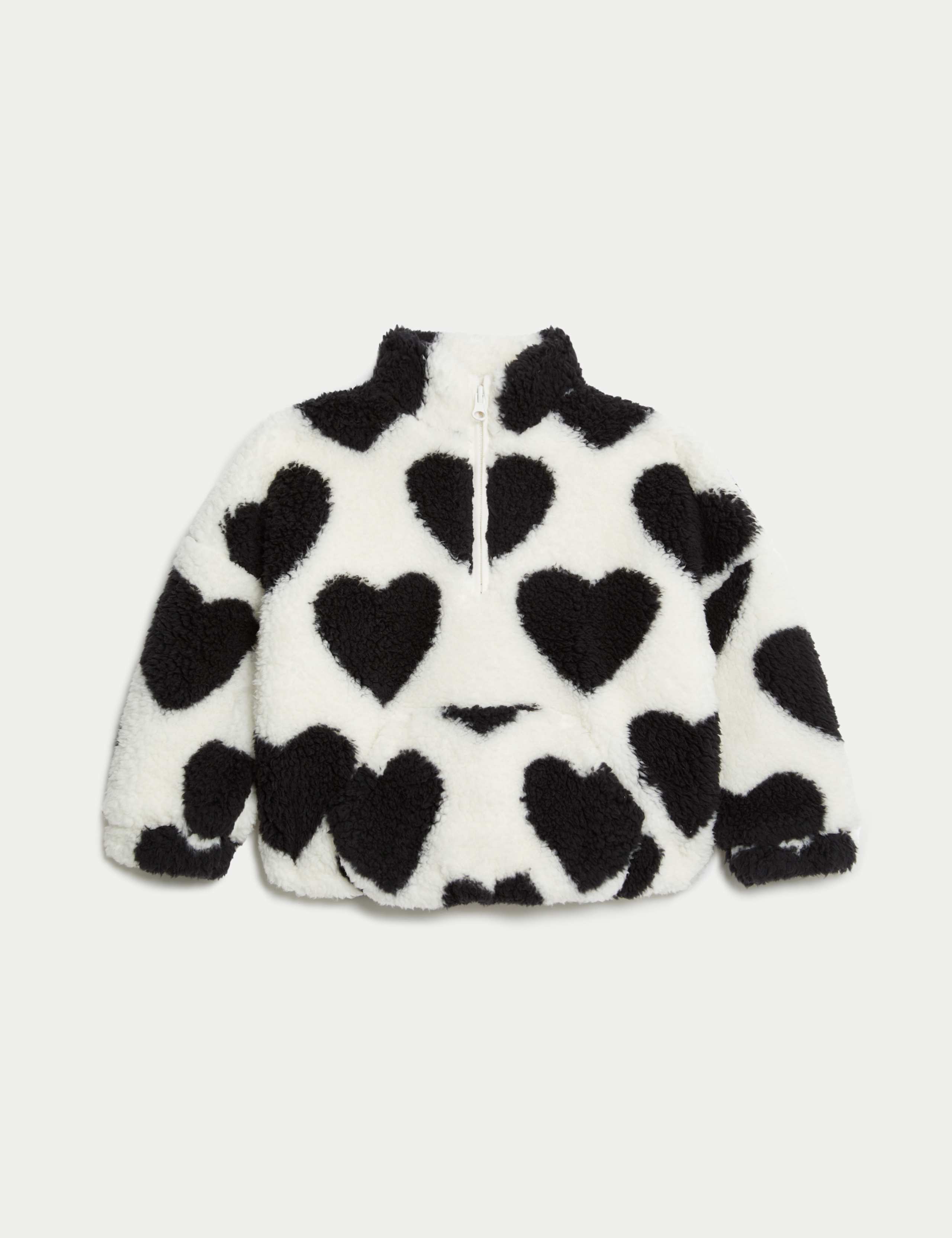 Heart Print Borg Jacket (12 Mths-8 Yrs) 2 of 6