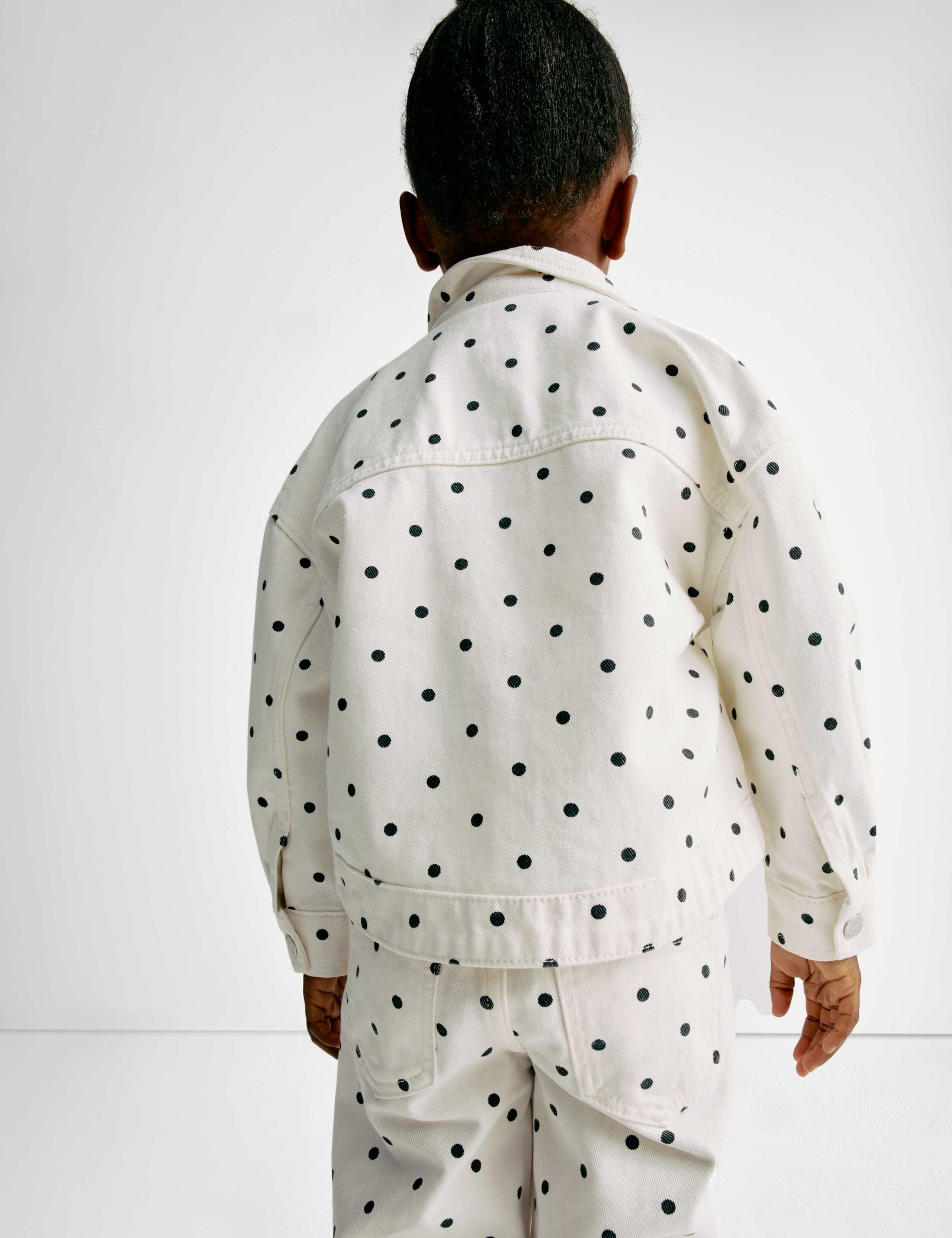 Denim Polka Dot Shacket (2-8 Yrs) 5 of 8