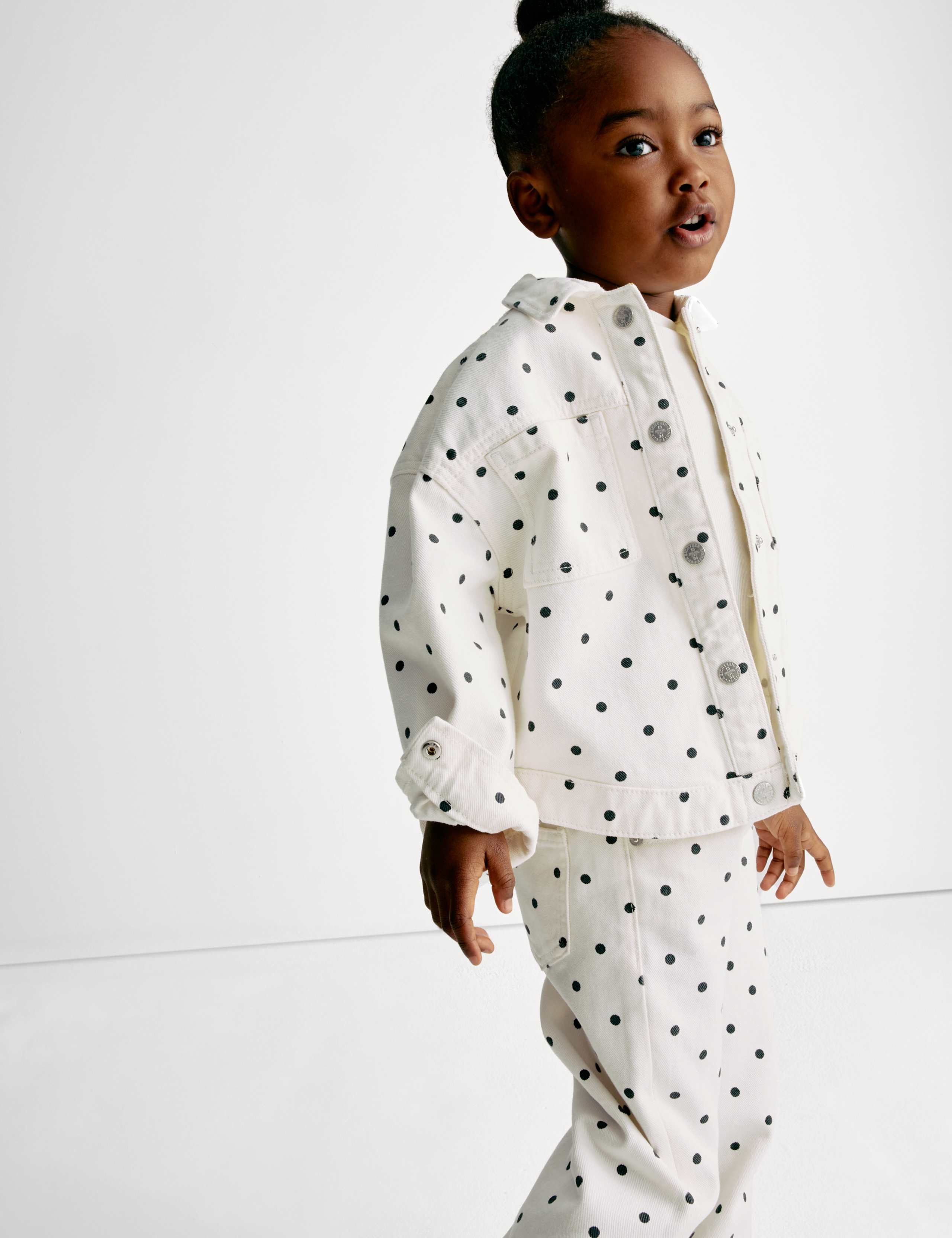 Denim Polka Dot Shacket (2-8 Yrs) 7 of 8