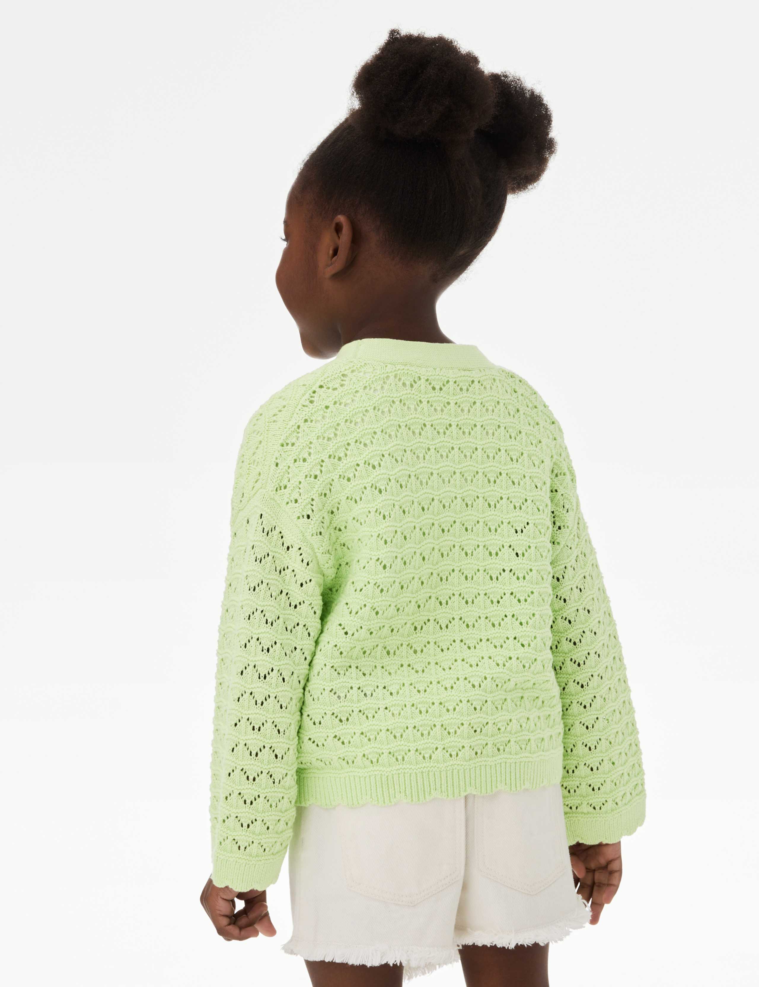 Pure Cotton Knitted Cardigan (2-8 Yrs) 4 of 5