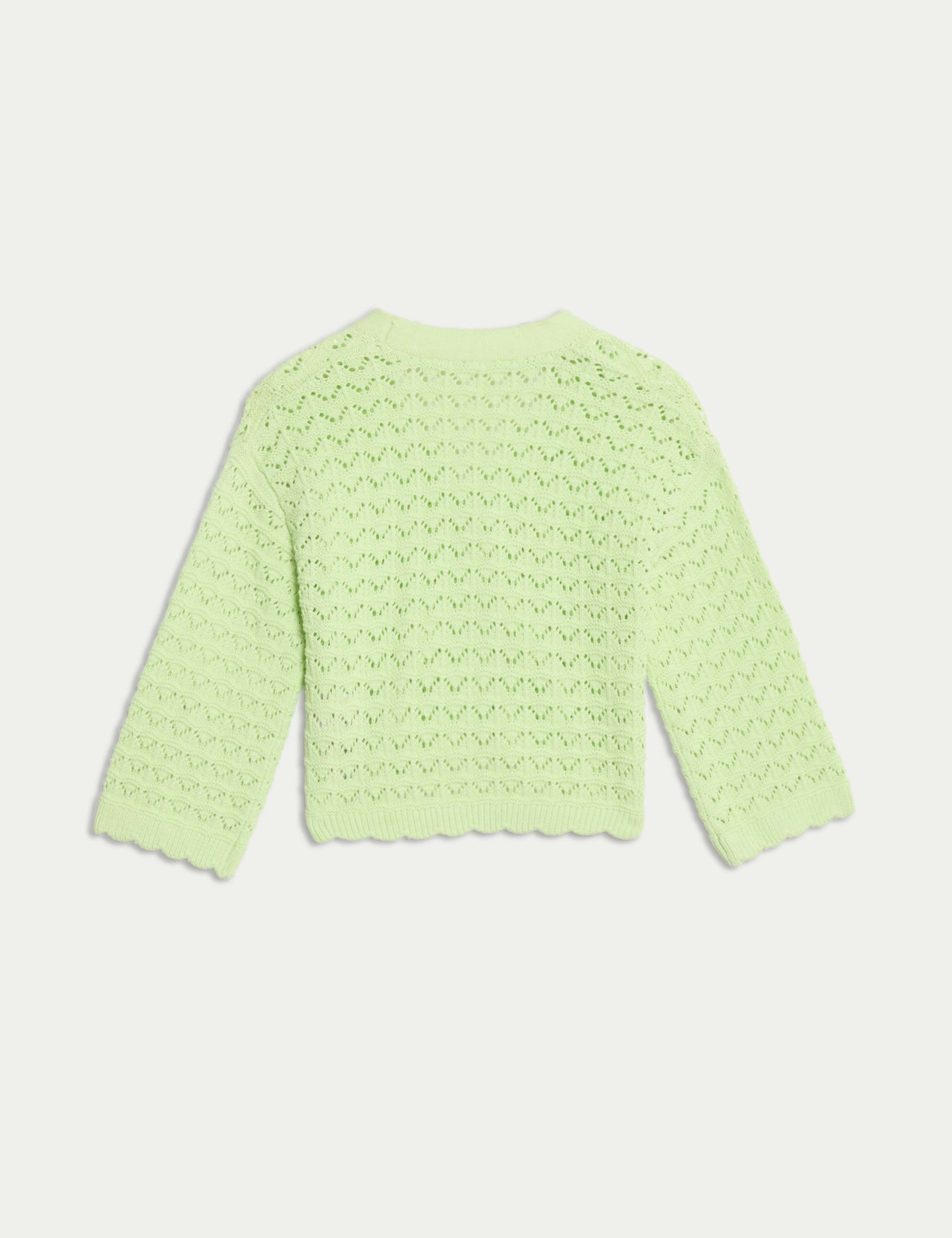 Pure Cotton Knitted Cardigan (2-8 Yrs) 5 of 5