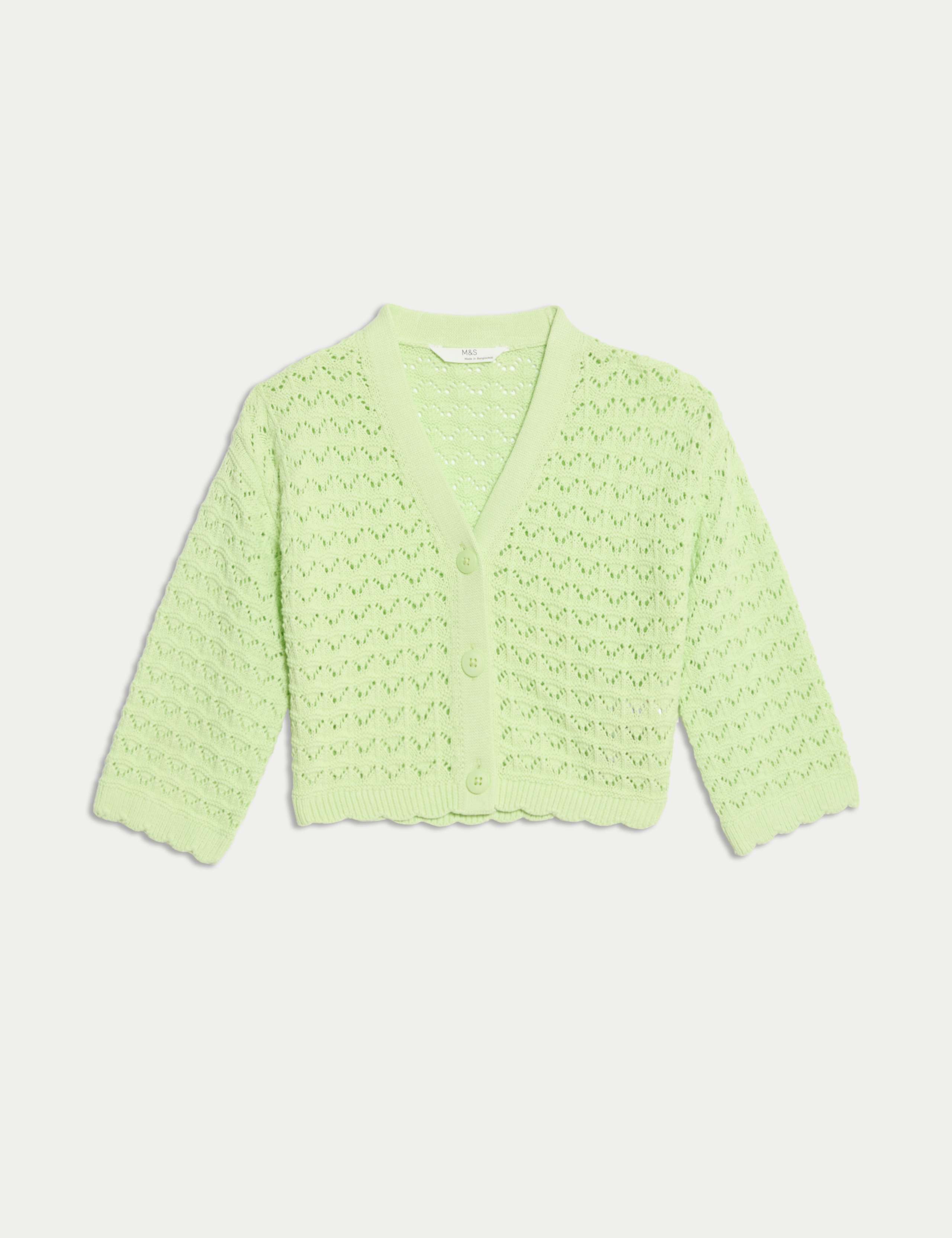 Pure Cotton Knitted Cardigan (2-8 Yrs) 2 of 5