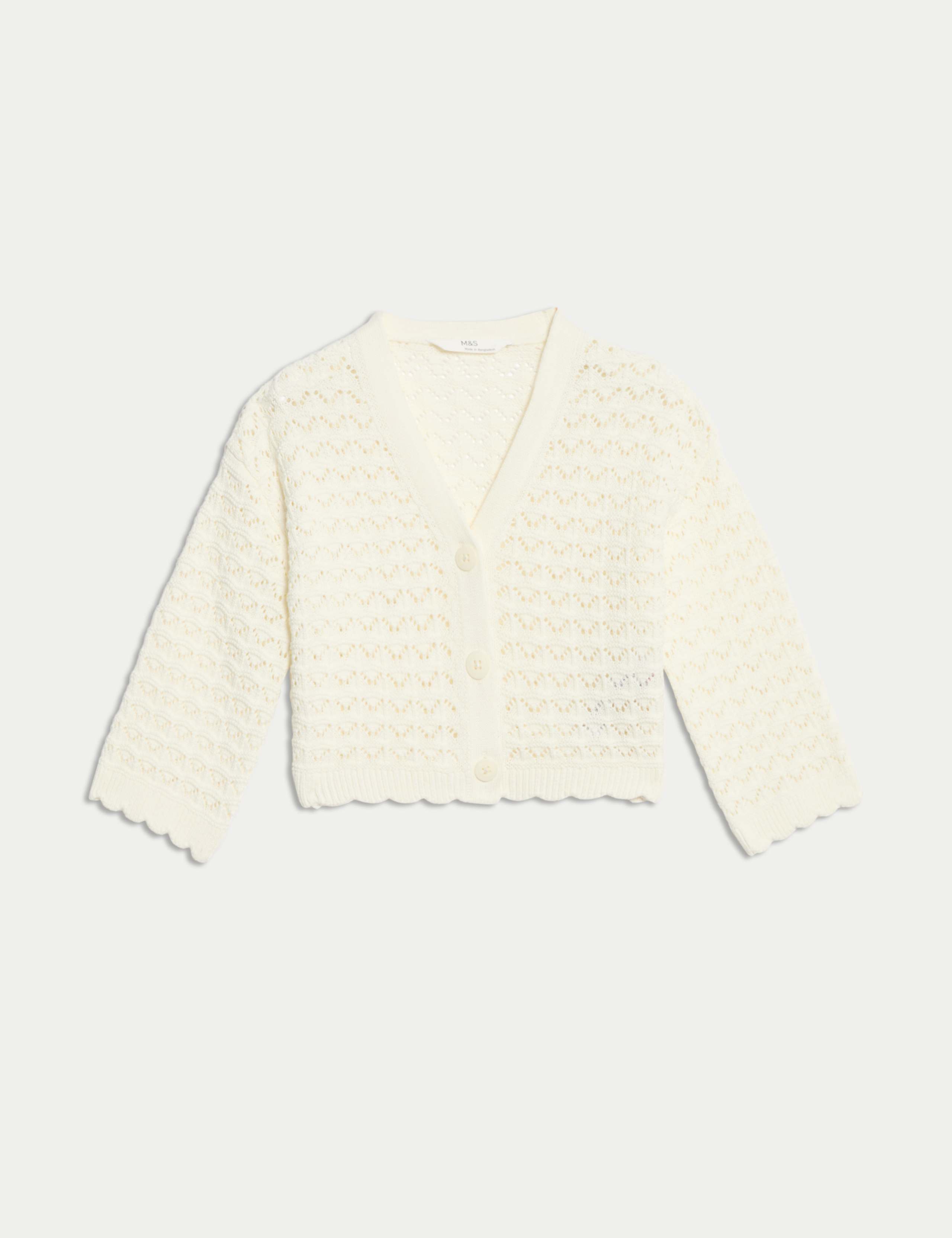 Pure Cotton Knitted Cardigan (2-8 Yrs) 2 of 5