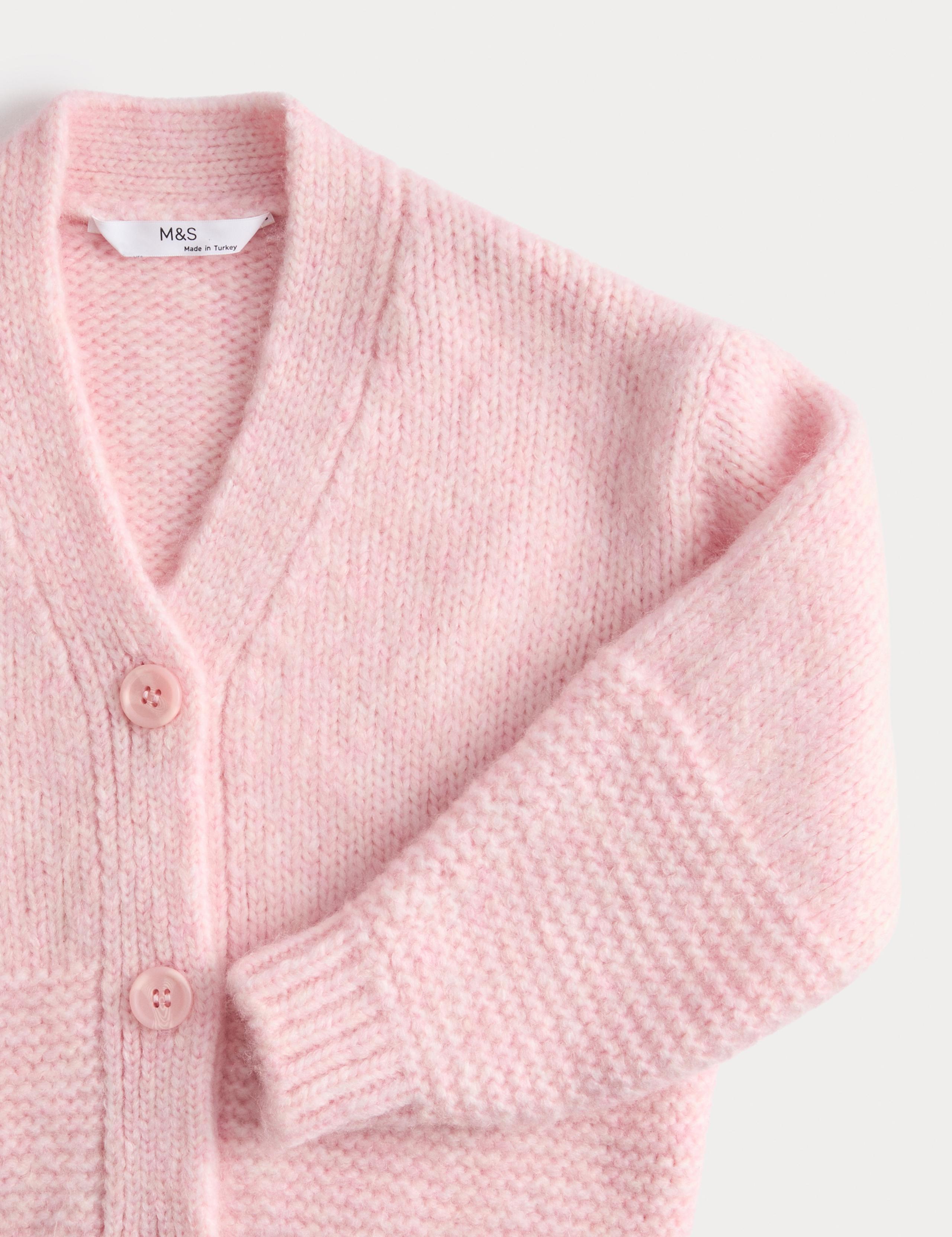 Chunky Knit V-Neck Textured Cardigan (2-10 Yrs) 3 of 3