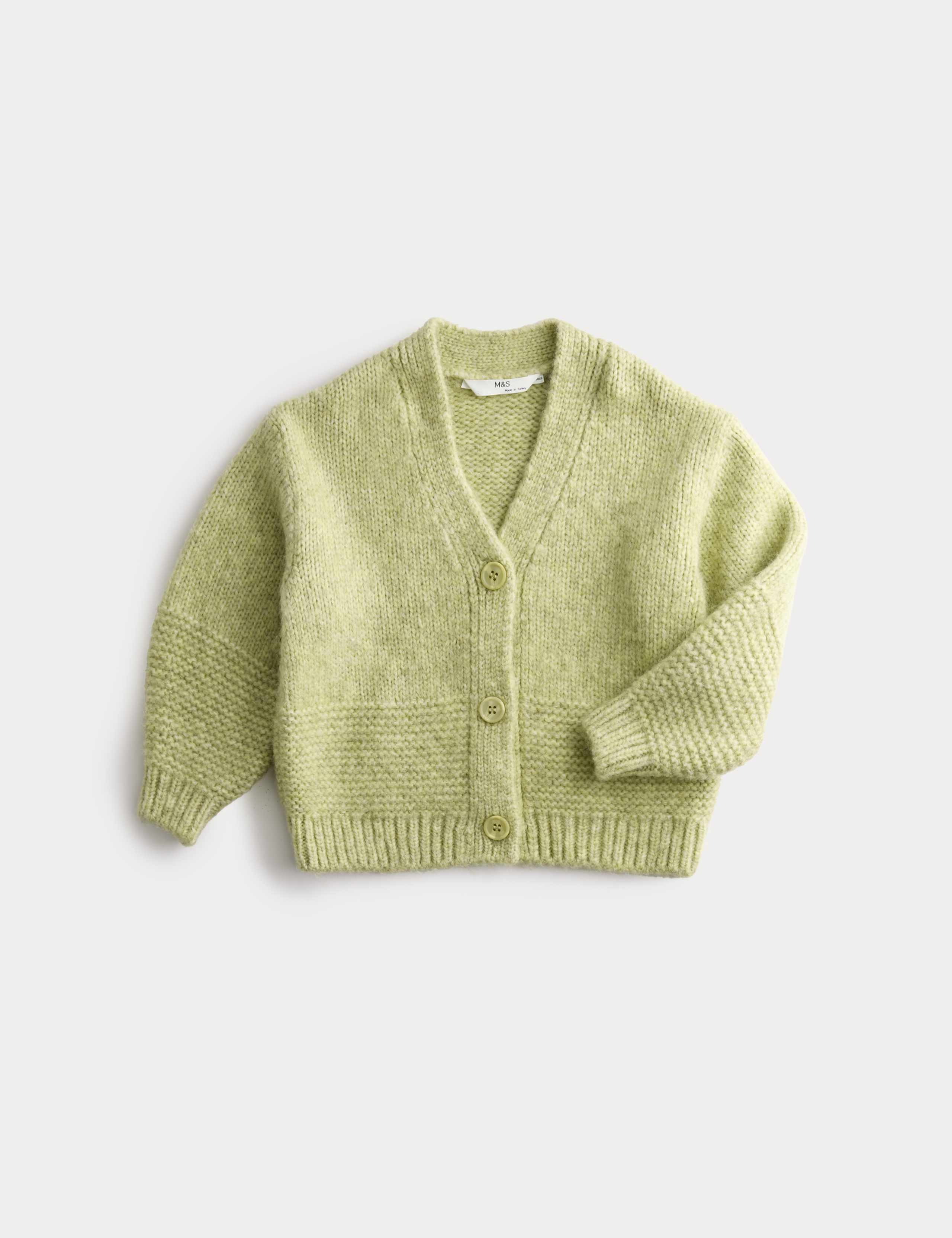 Chunky Knit V-Neck Textured Cardigan (2-10 Yrs) 2 of 6