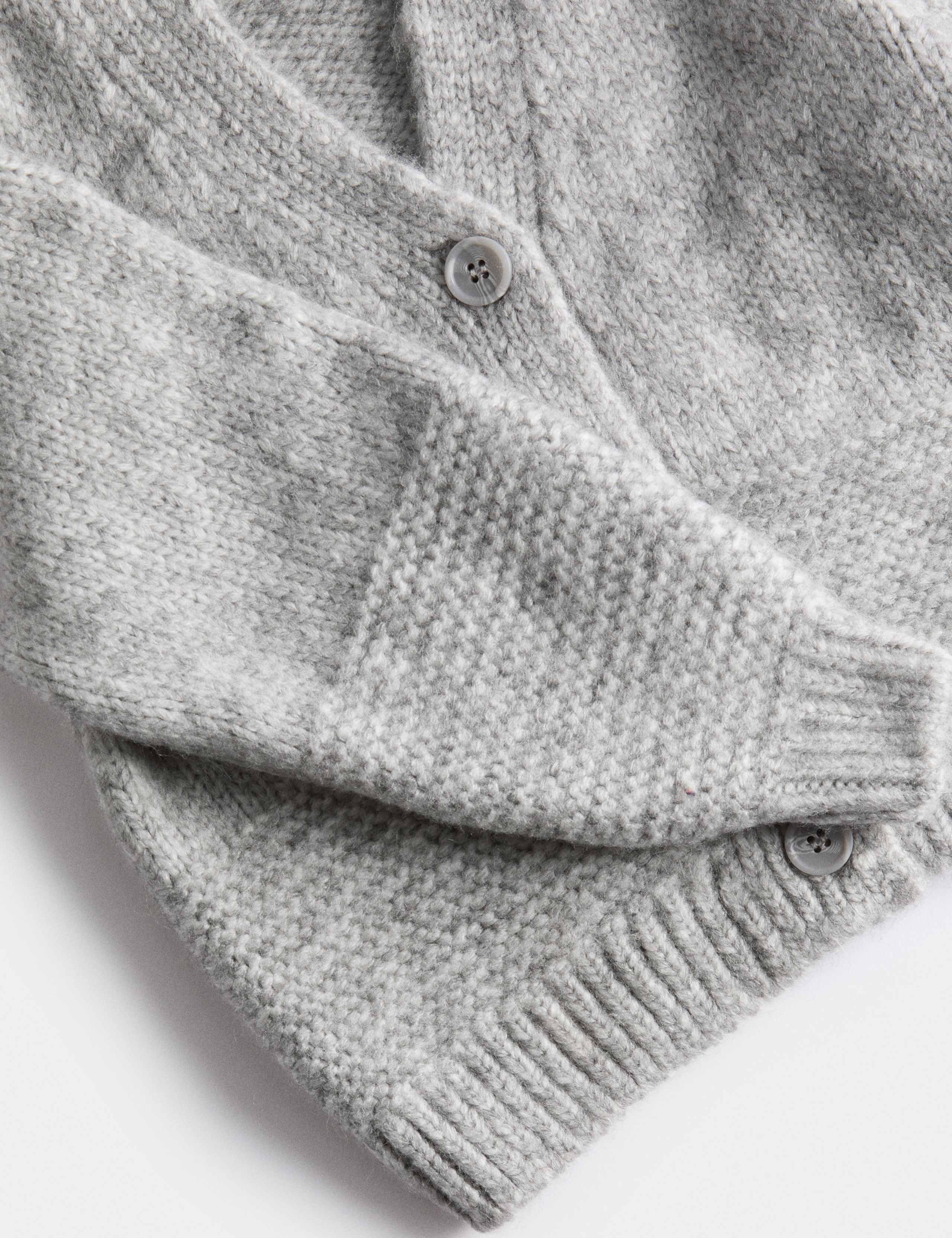 Chunky Knit V-Neck Textured Cardigan (2-10 Yrs) 2 of 2