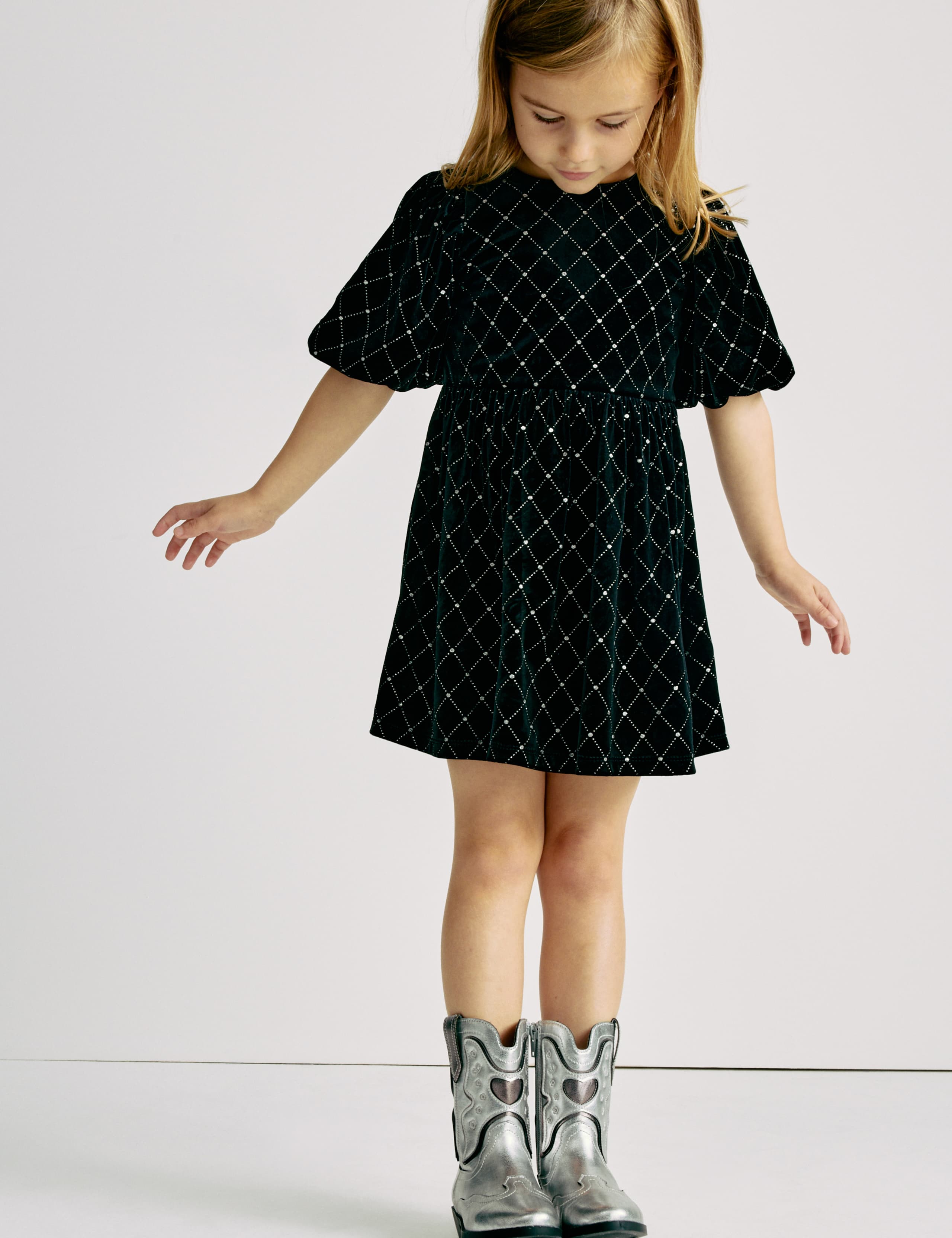 Velvet Sequin Dress (2-10 Yrs) 2 of 6