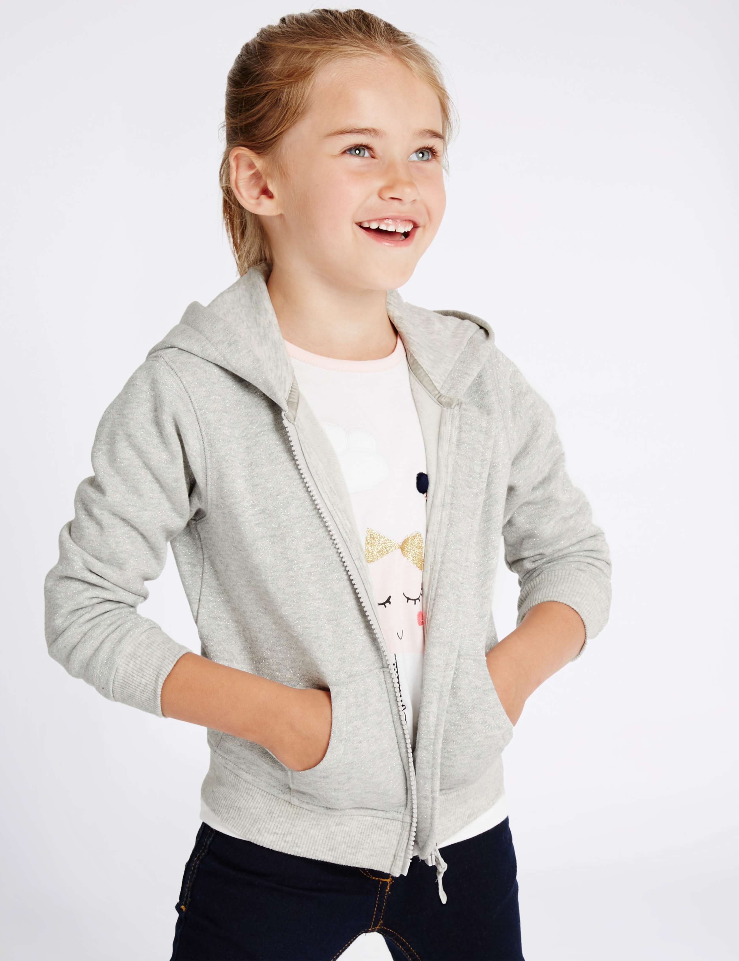 Zipped Through Hooded Top (3 Months - 5 Years) 1 of 6