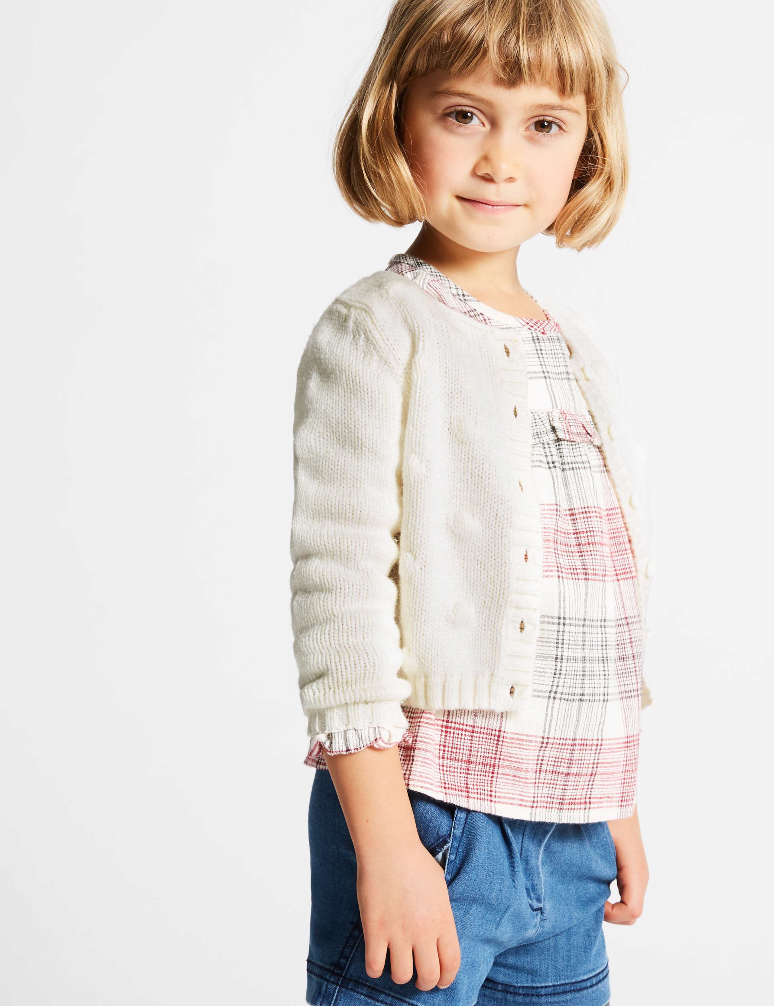 Cotton Rich Chunky Knit Cardigan (3 Months - 5 Years) 1 of 5