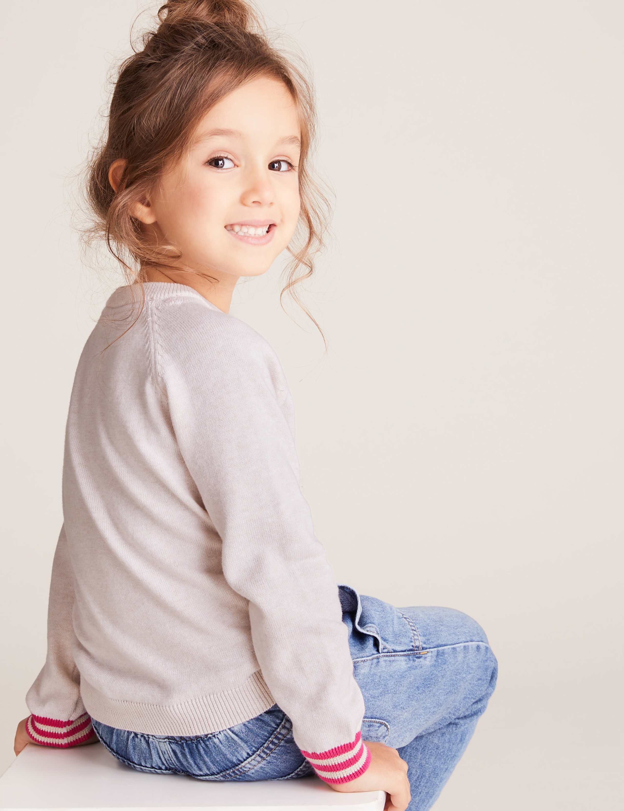 Pure Cotton Sequin Unicorn Jumper (2-7 Yrs) 4 of 4