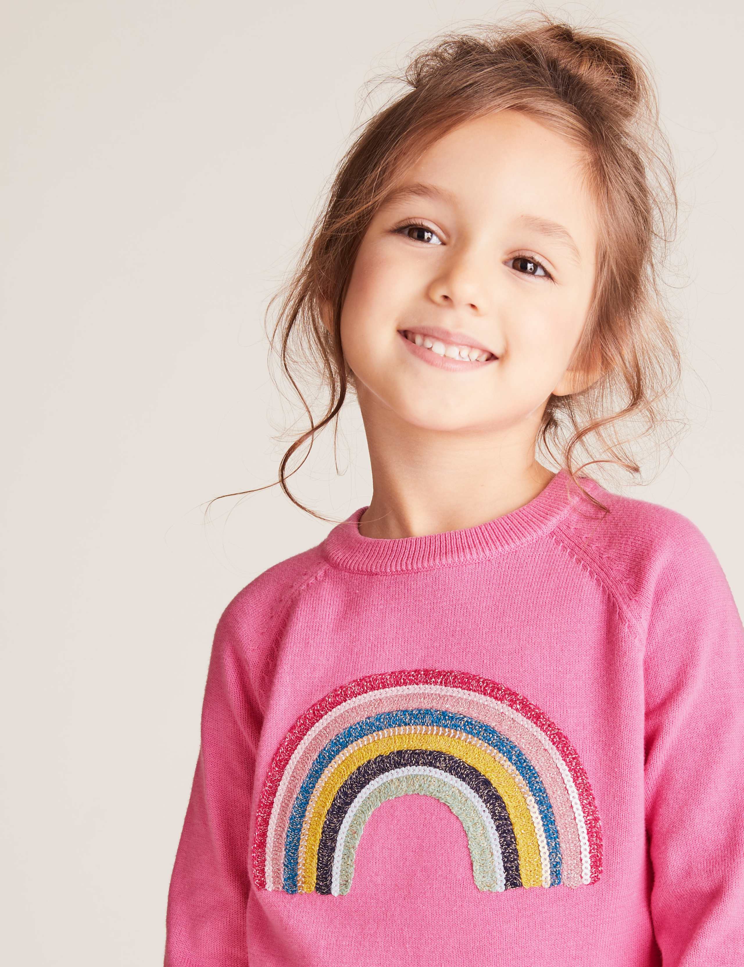 Pure Cotton Sequin Rainbow Jumper (2-7 Yrs) 3 of 4