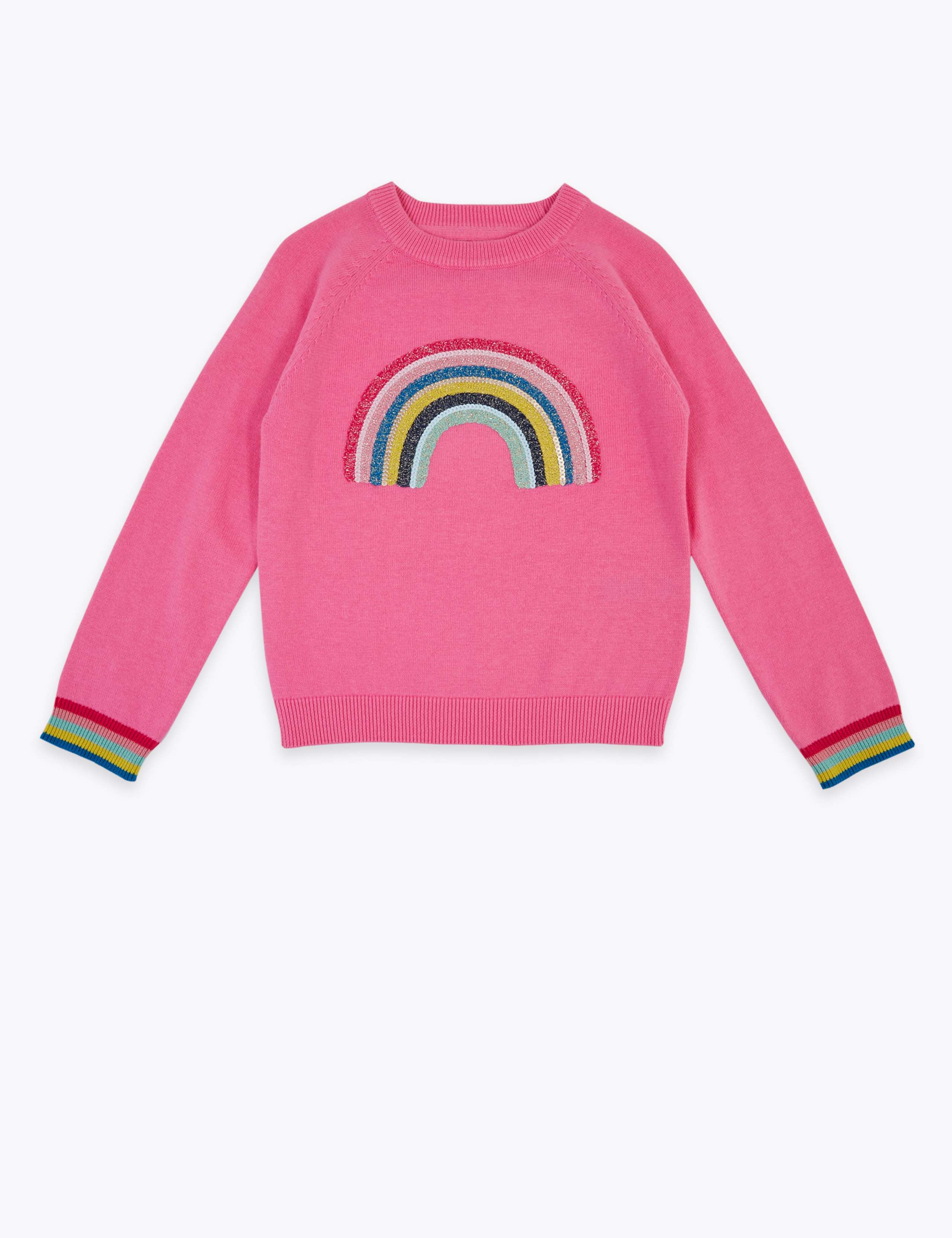 Pure Cotton Sequin Rainbow Jumper (2-7 Yrs) 2 of 4