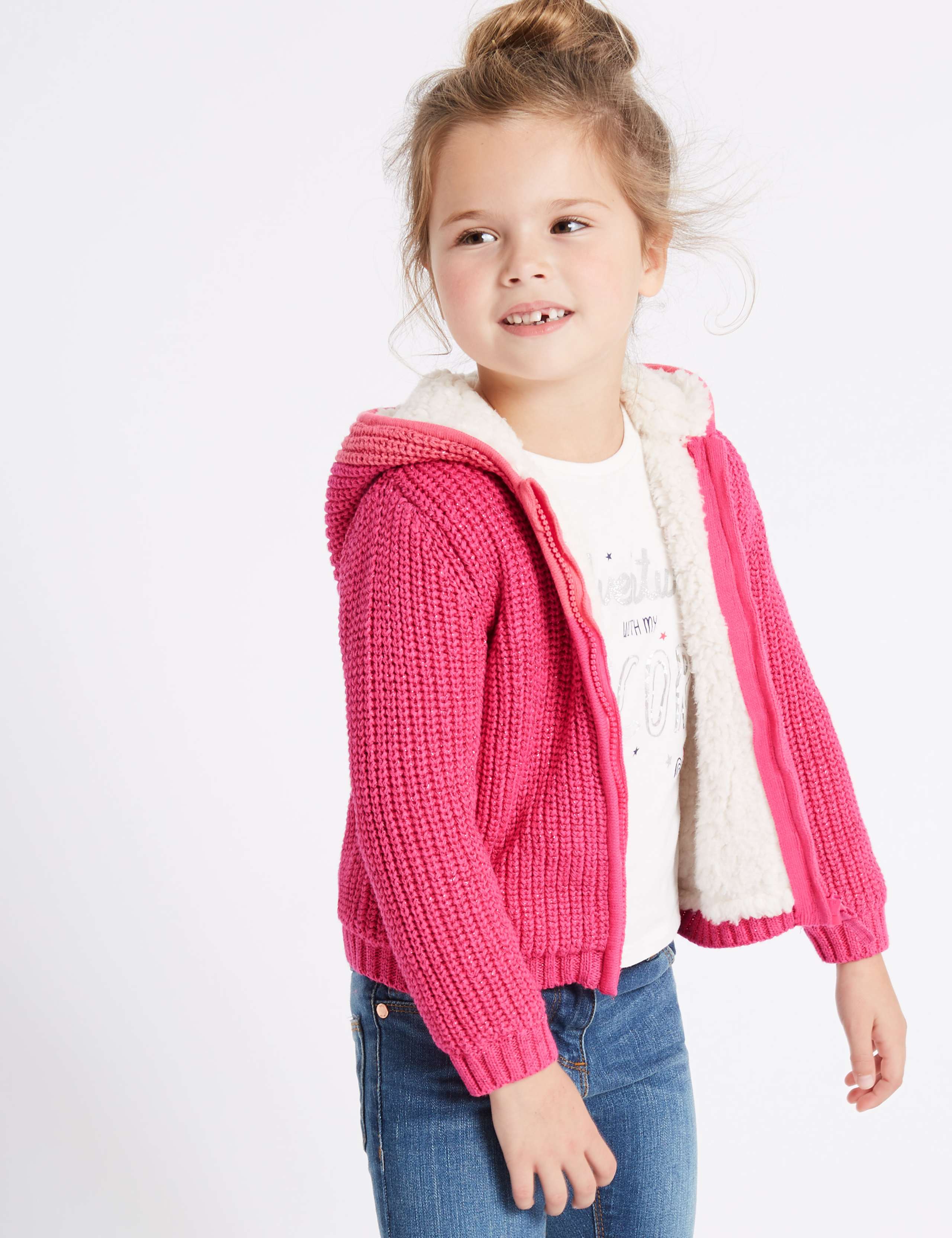 Cotton Rich Pom-pom Hooded Top (3 Months - 6 Years) 1 of 6