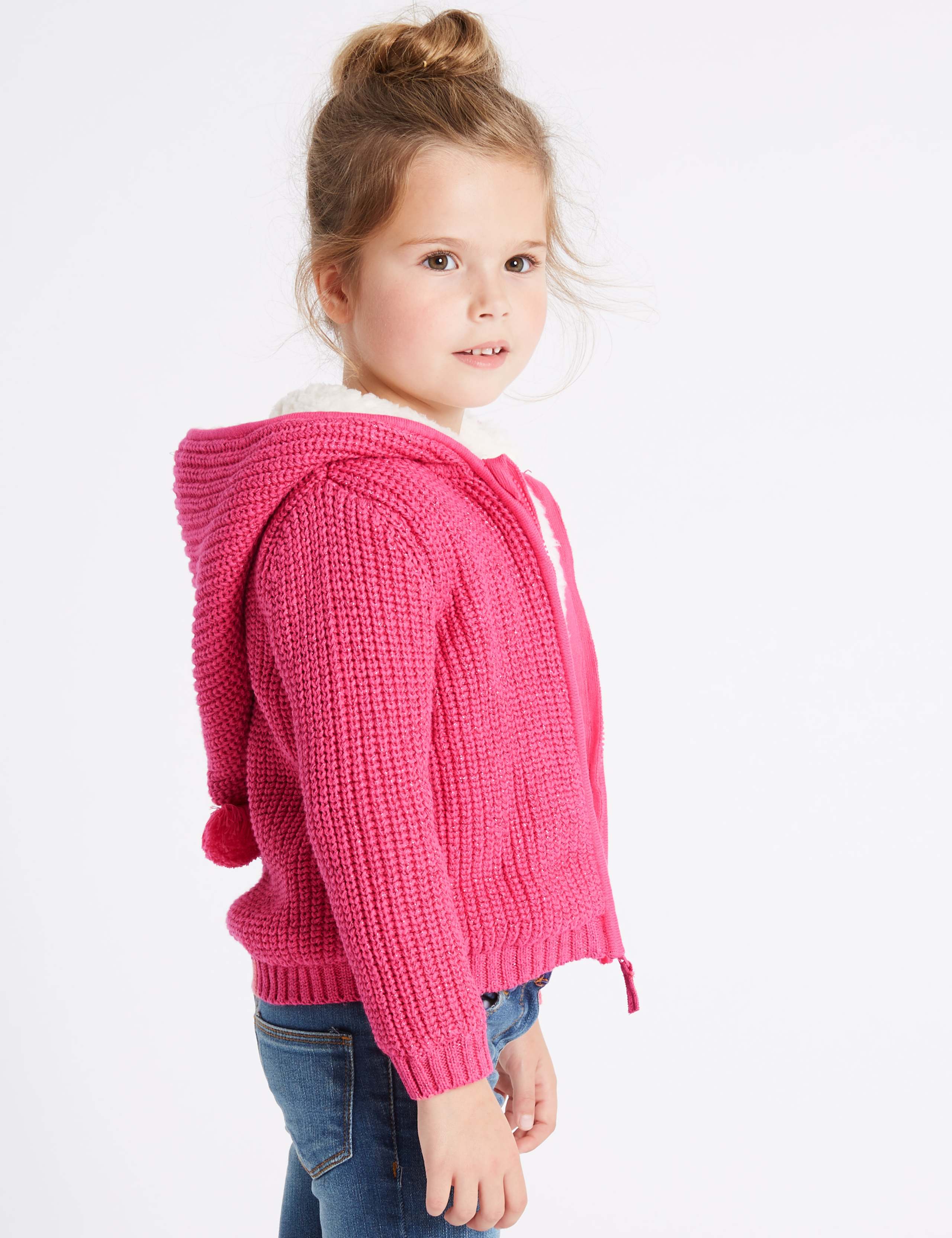 Cotton Rich Pom-pom Hooded Top (3 Months - 6 Years) 3 of 6