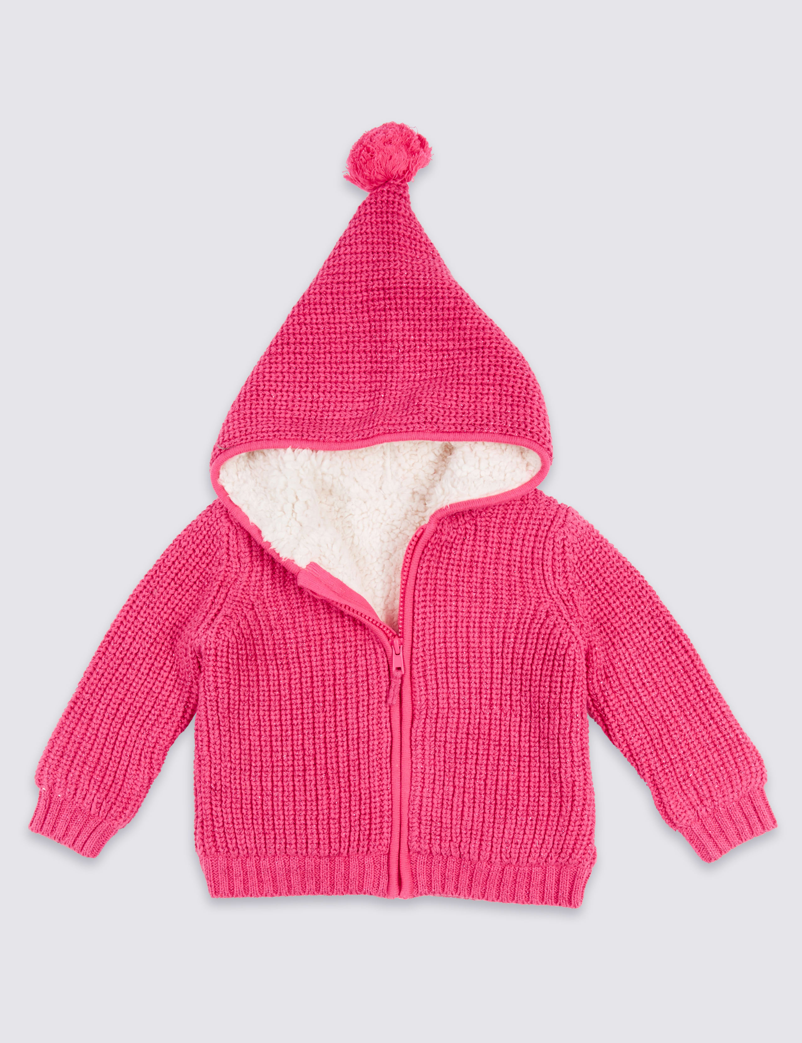 Cotton Rich Pom-pom Hooded Top (3 Months - 6 Years) 2 of 6