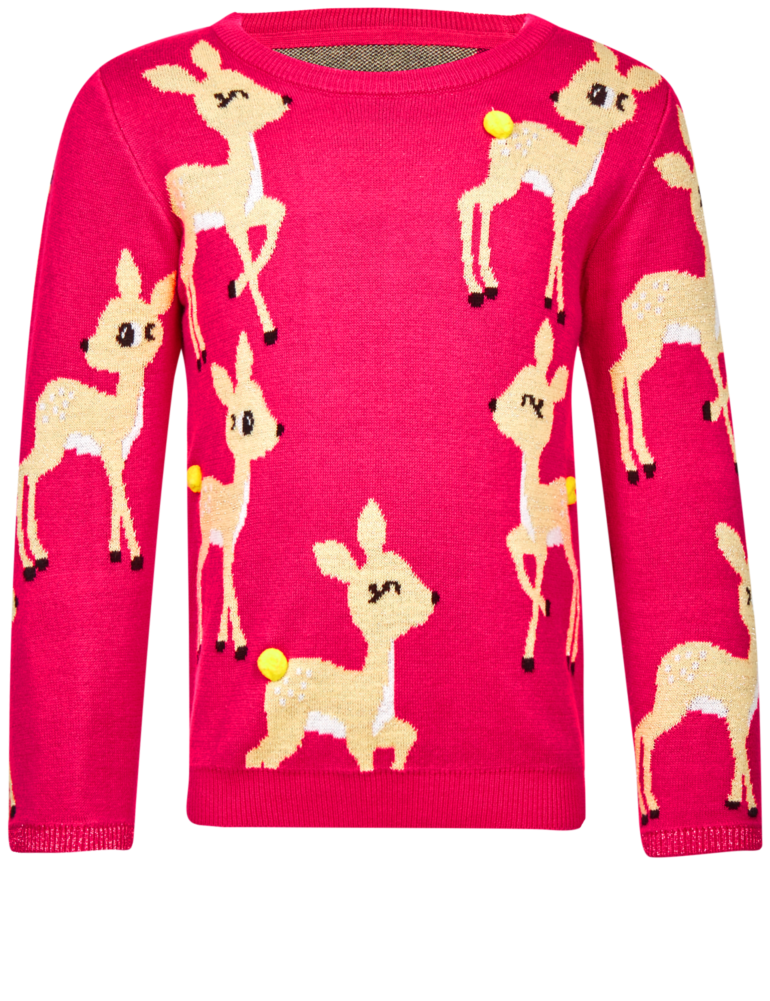 Cotton Rich All Over Deer Print Christmas Jumper (3 Months - 6 Years) 5 of 6