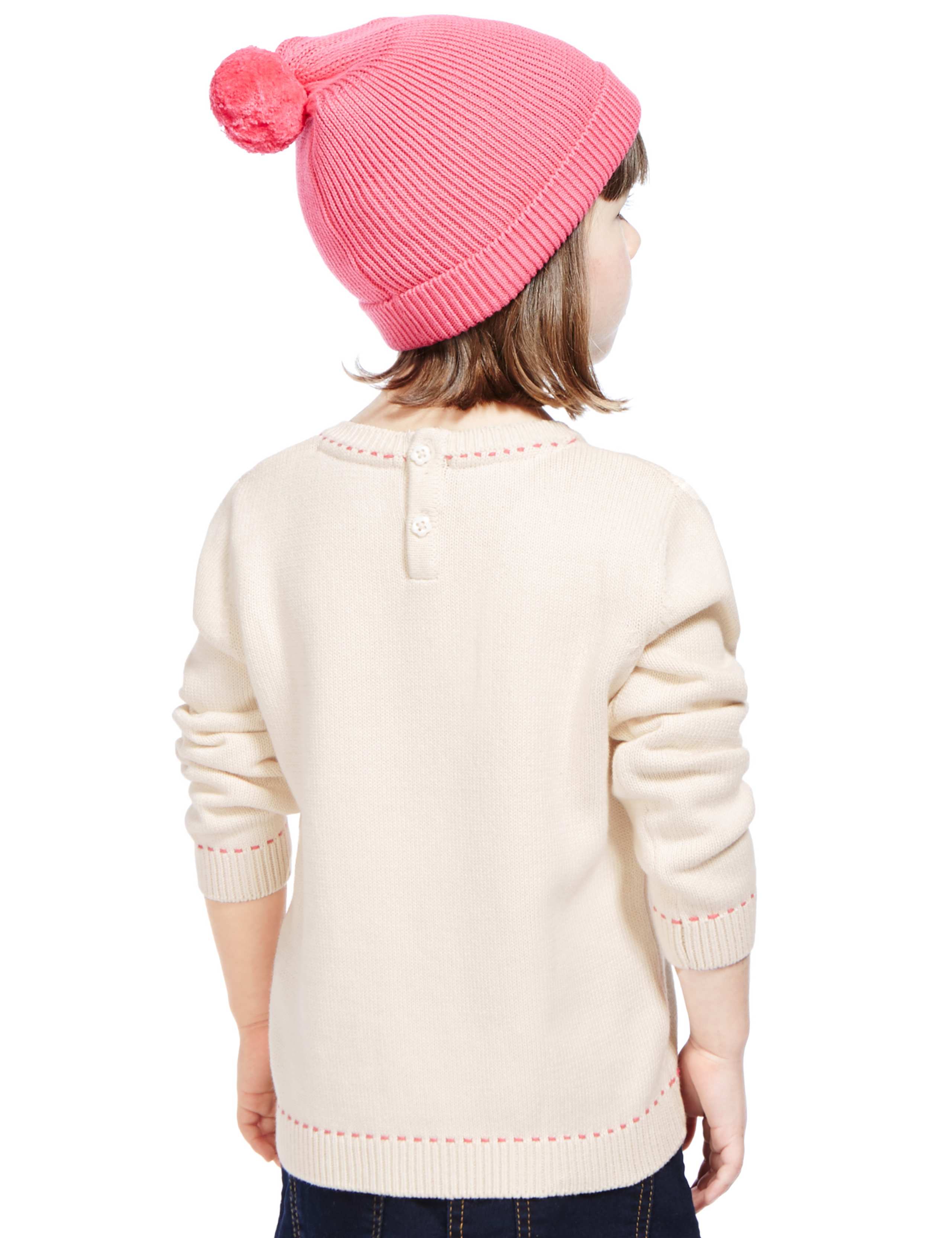 Cotton Rich Peppa Pig™ Knitted Jumper & Hat with StayNEW™ (1-7 Years) 3 of 3