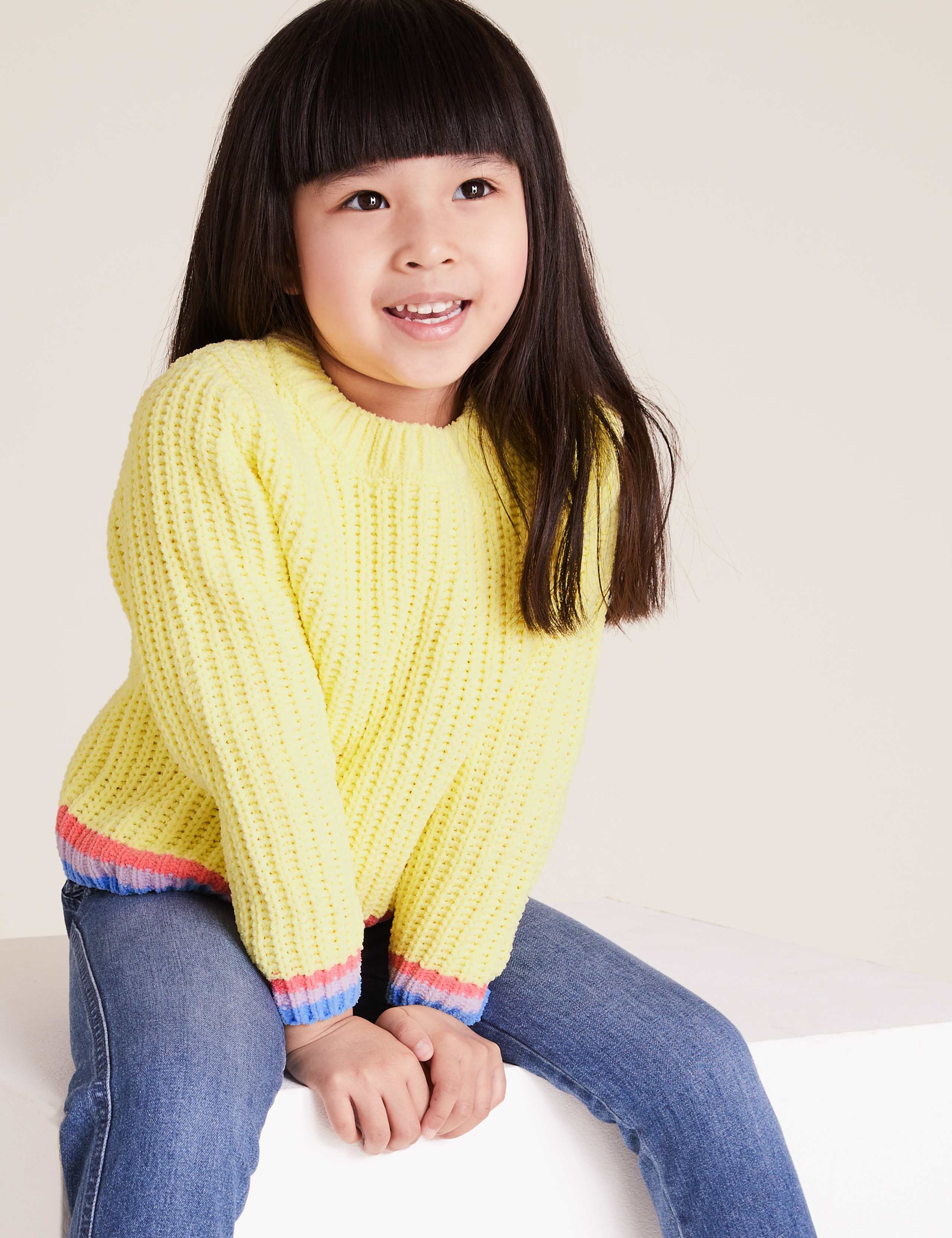 Chenille Striped Cuff Jumper (2-7 Yrs) 1 of 4