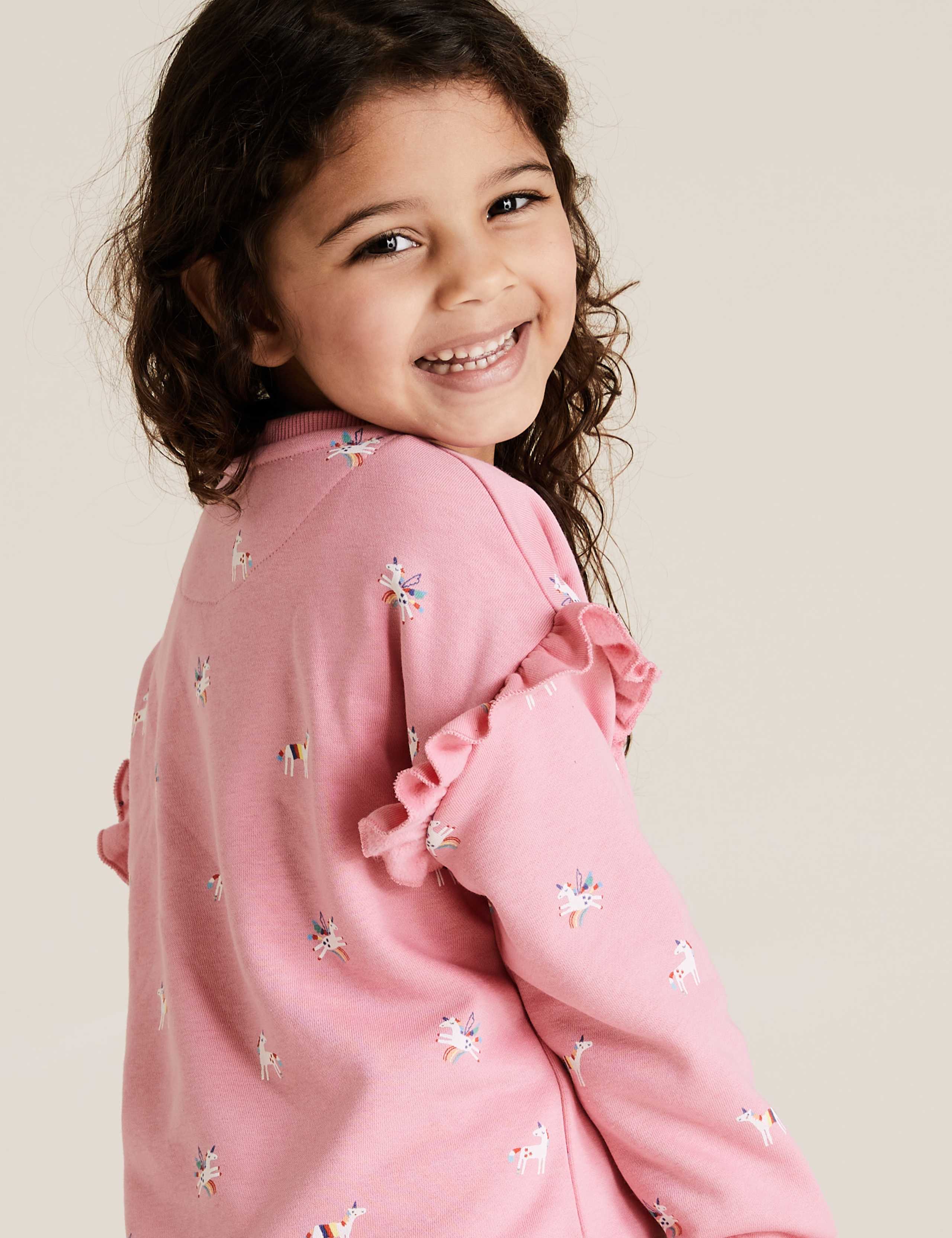 Cotton Unicorn Print Sweatshirt 4 of 4