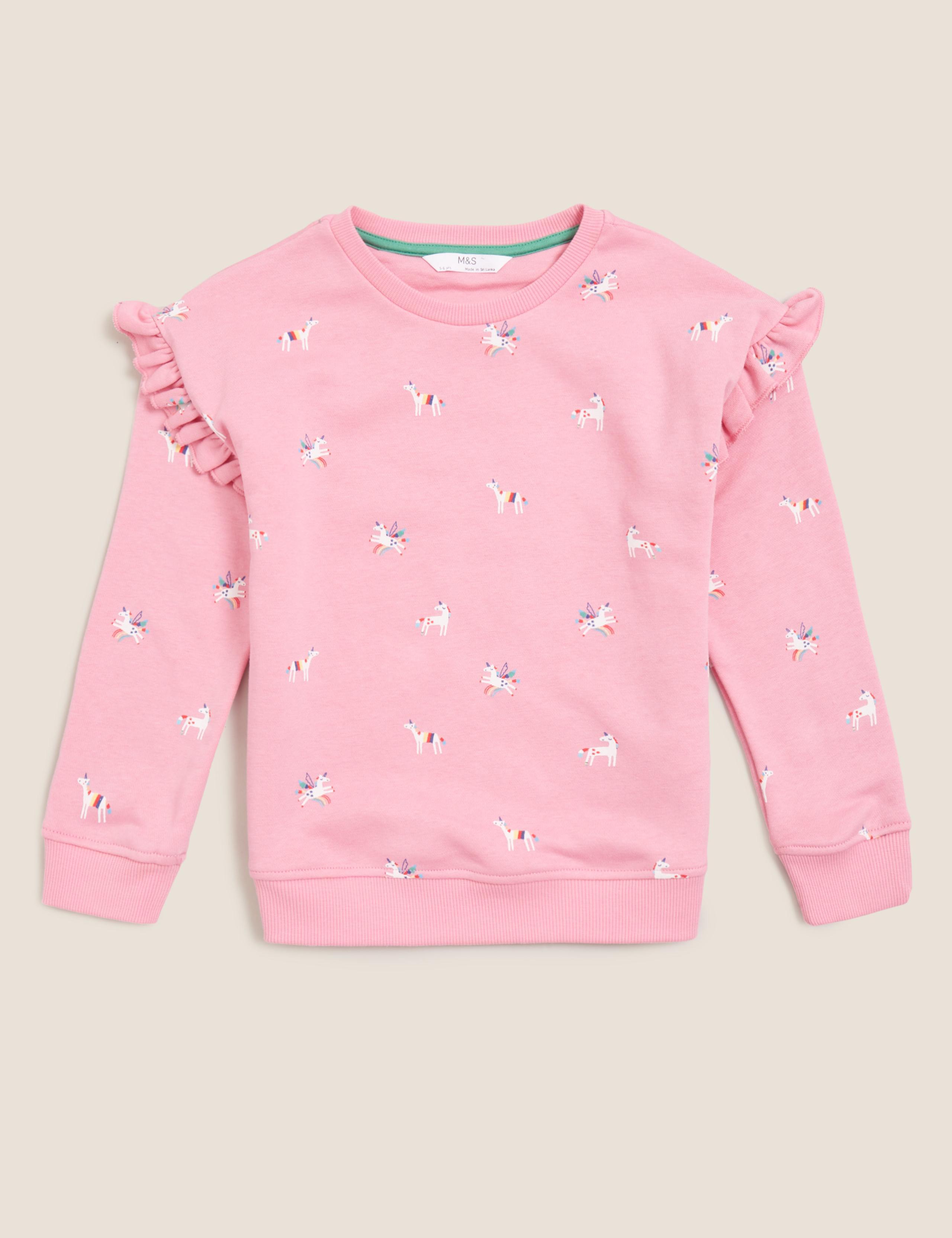 Cotton Unicorn Print Sweatshirt 2 of 4