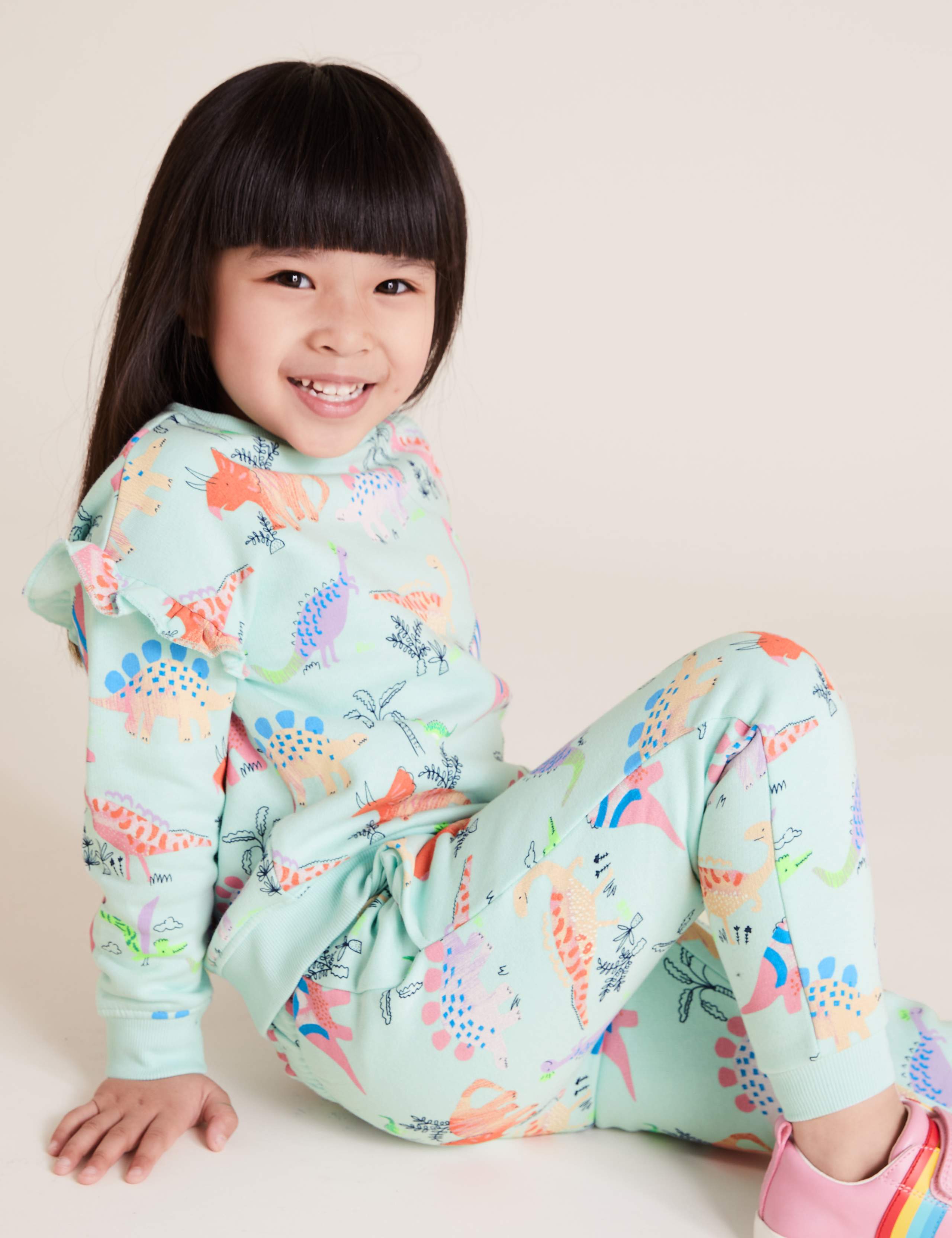 Cotton Dinosaur Print Sweatshirt (2-7 Yrs) 1 of 4