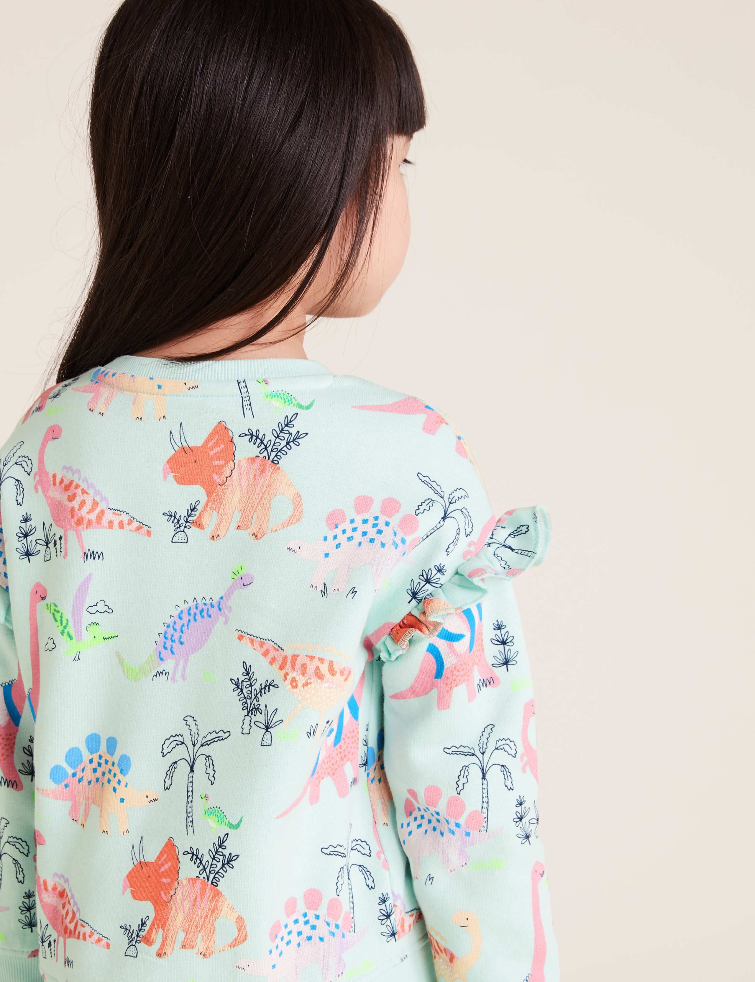 Cotton Dinosaur Print Sweatshirt (2-7 Yrs) 4 of 4