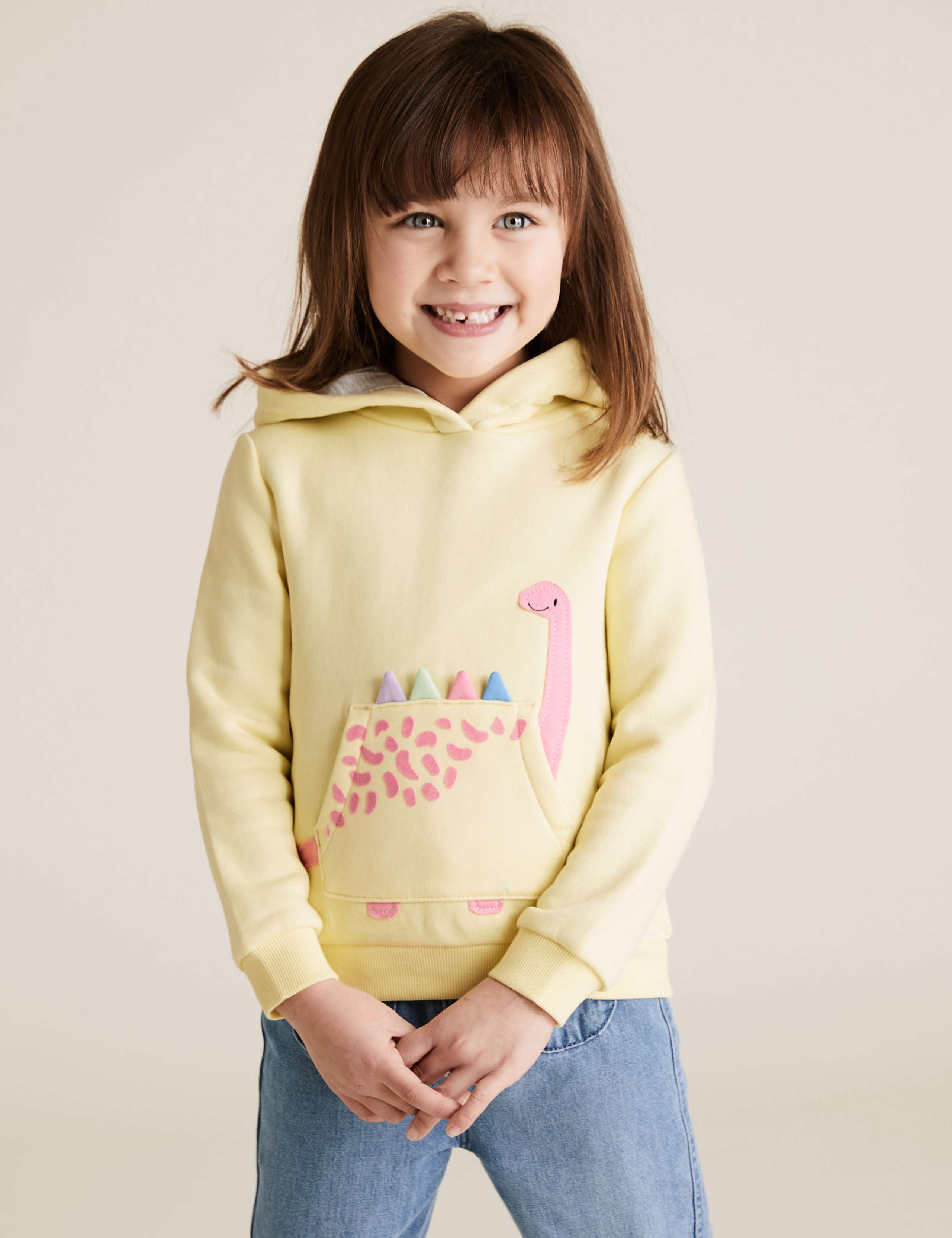 Cotton Dinosaur Hoddie (2-7 Yrs) 1 of 5