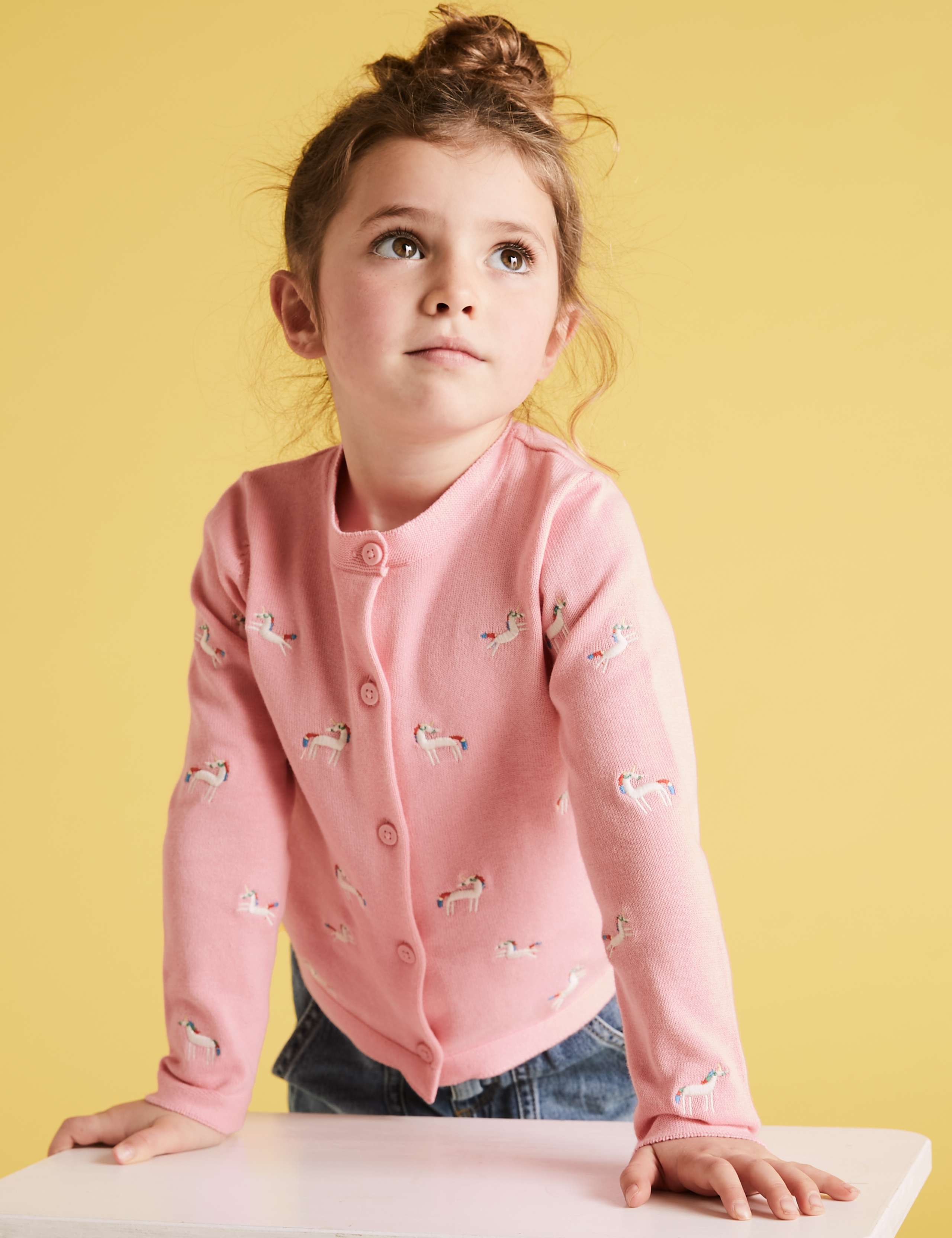 Pure Cotton Unicorn Cardigan (2-7 Yrs) 1 of 4